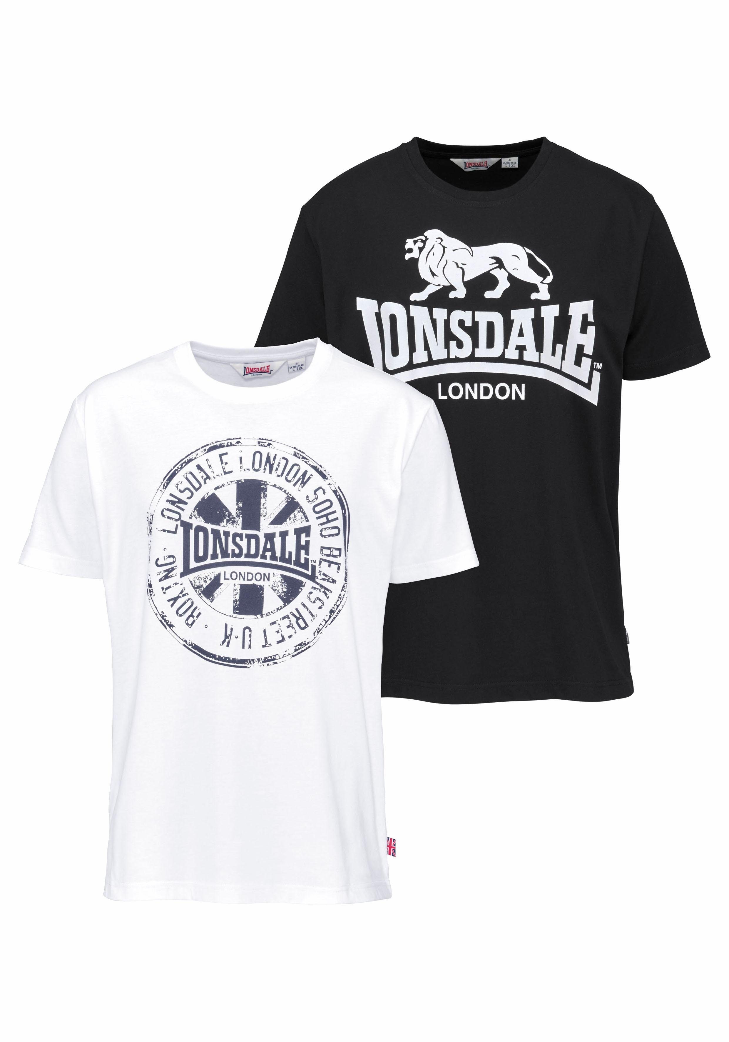 2-tlg., T-Shirt Lonsdale 2er-Pack) (Packung, DILDAWN