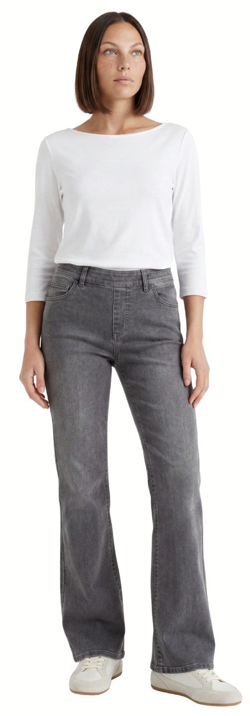 Stehmann Schlupfjeans Stehmann, Melli-Flared Schlupf-Jeand mit ausgestellten Beinen