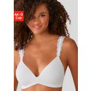LASCANA Push-up-BH ohne Bügel mit wunderschönen Spitzenträgern, Dessous