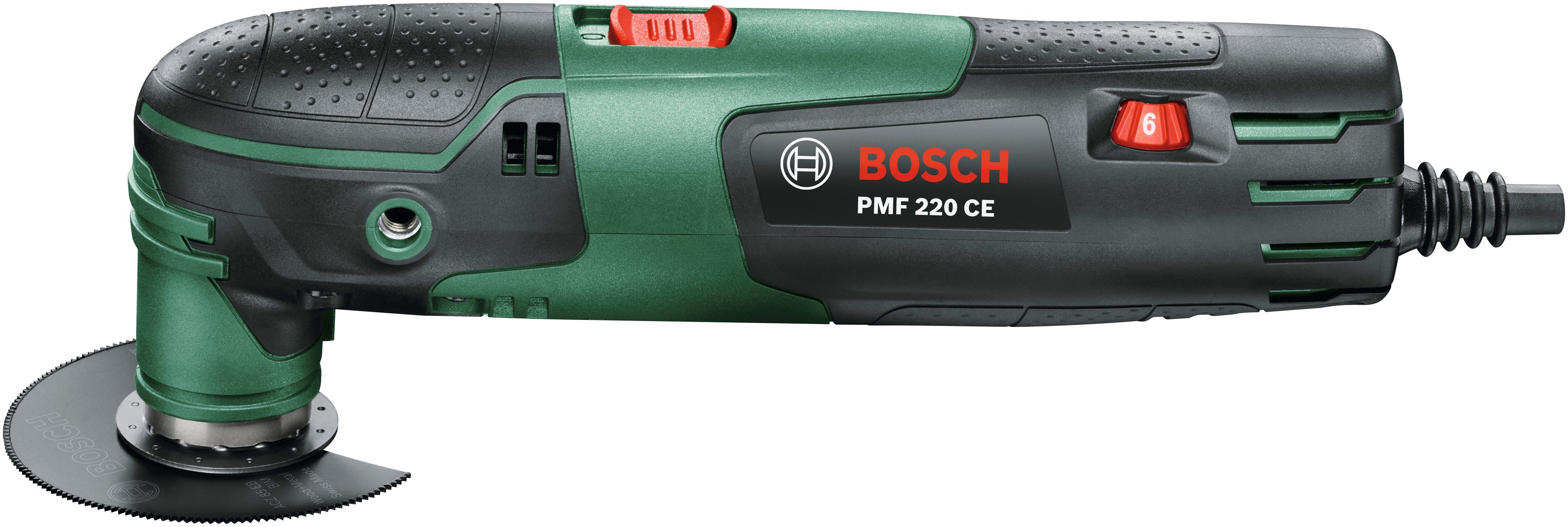 inkl. Bosch Elektro-Multifunktionswerkzeug & Garden Zubehör CE, W, 220 und Home PMF 220 Kunststoffkoffer