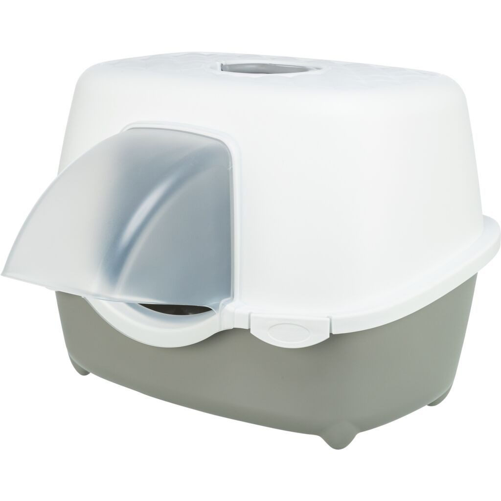 TRIXIE Katzentoilette Outdoor Katzentoilette Davio Top mit überdachtem Eingang - salbei/weiß