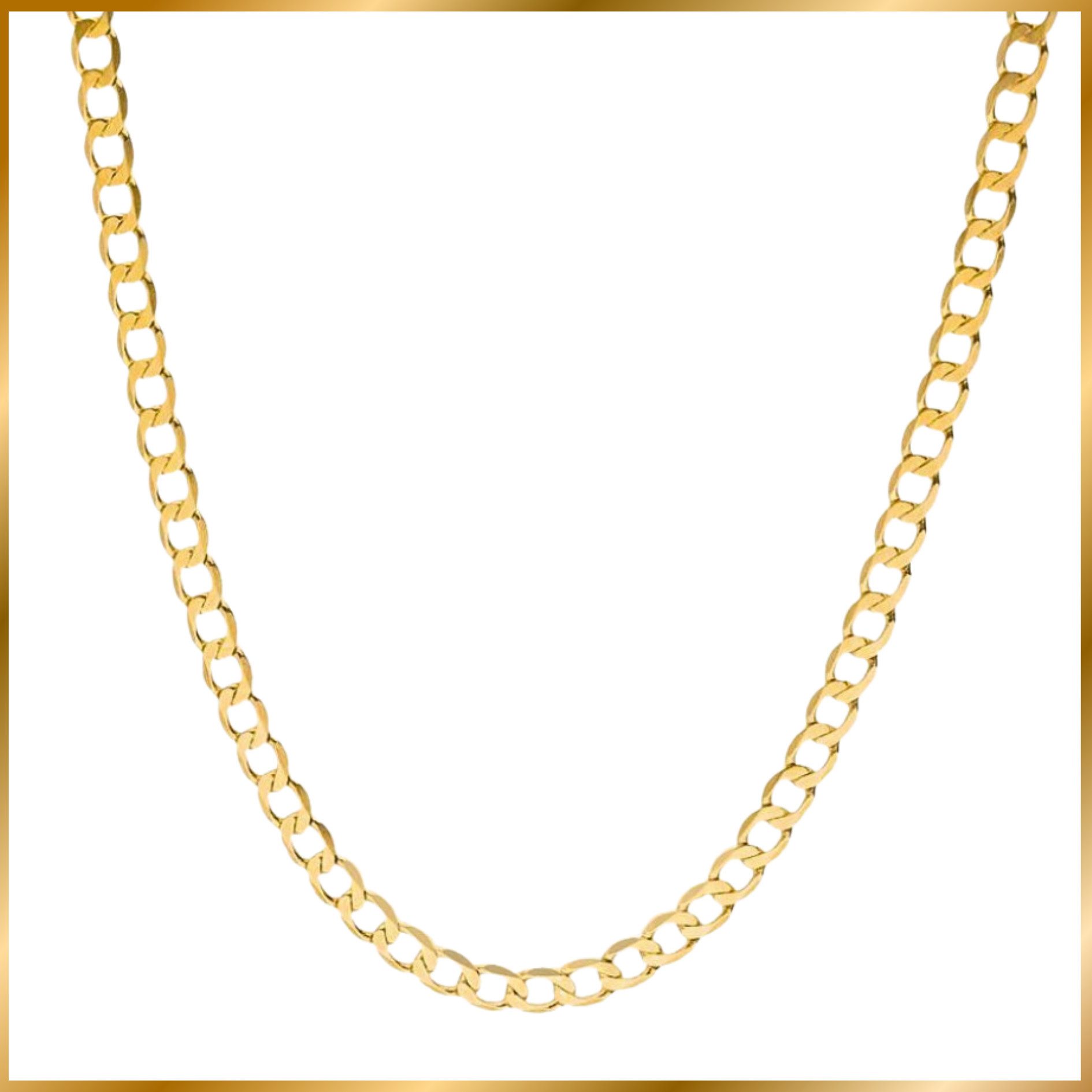 GOLDKLEIN Goldkette 14 Karat 585 Echtgold Gold Stil Panzerkette 40cm - 55cm Halskette, Bestpreis - Damen Herren mit Schmuckbox - Sale 30.09.2026