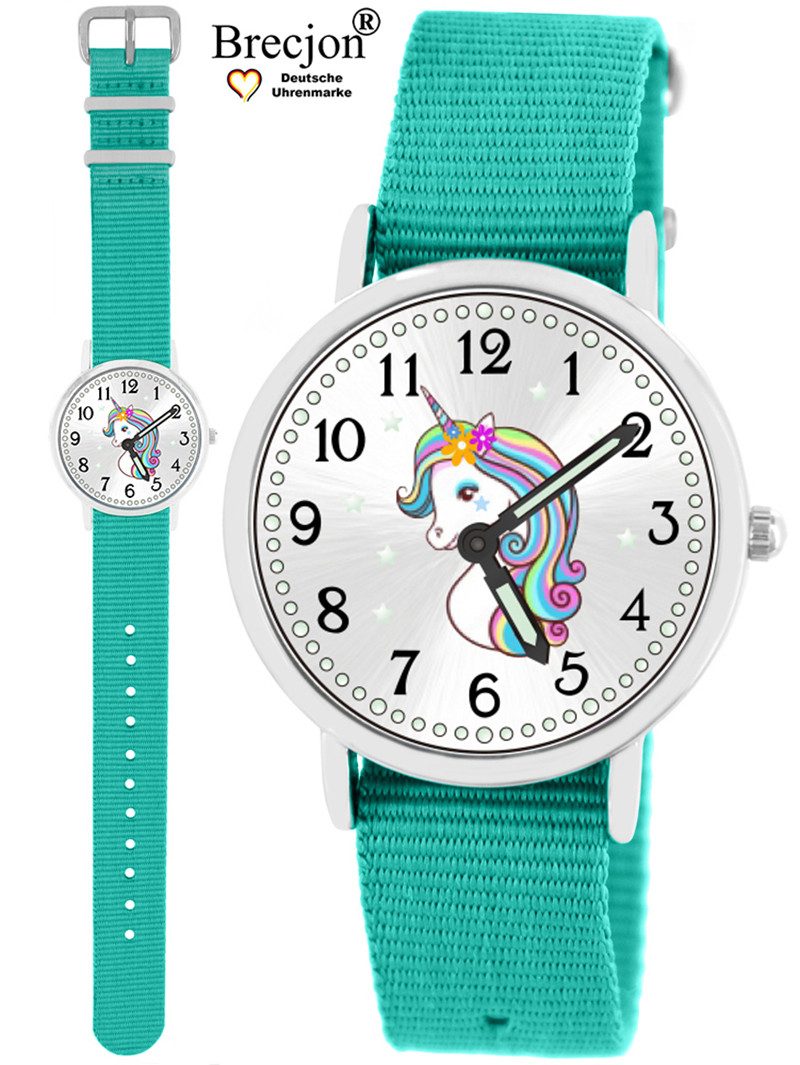 Brecjon Quarzuhr Kinder Armbanduhr Einhorn Leuchtsterne Wechselarmband 5ATM, Mix und Match Design - kostenloser Versand