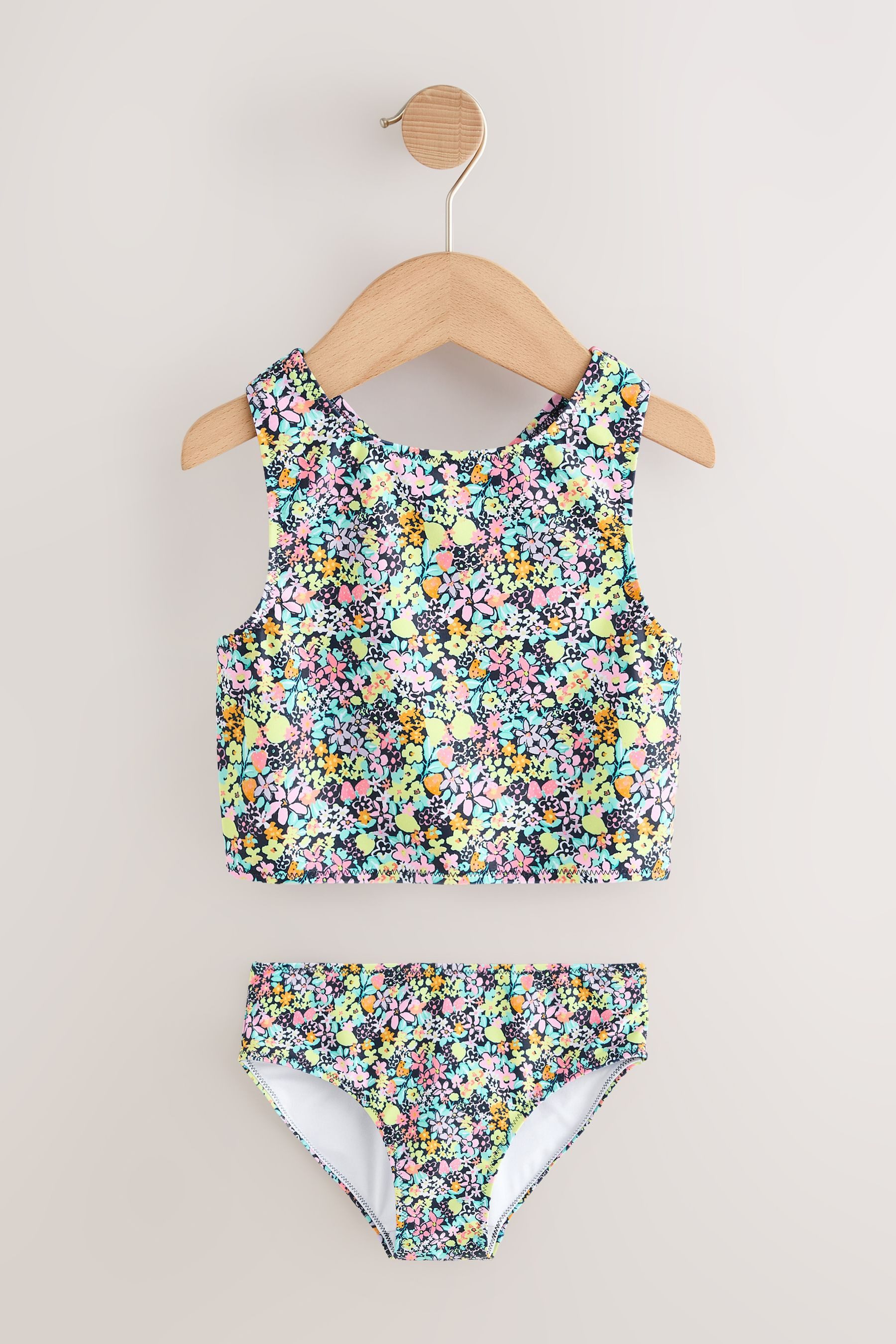 Next Badeanzug Sonnenschutz-Bikini und Haargummi, Set (4-St)