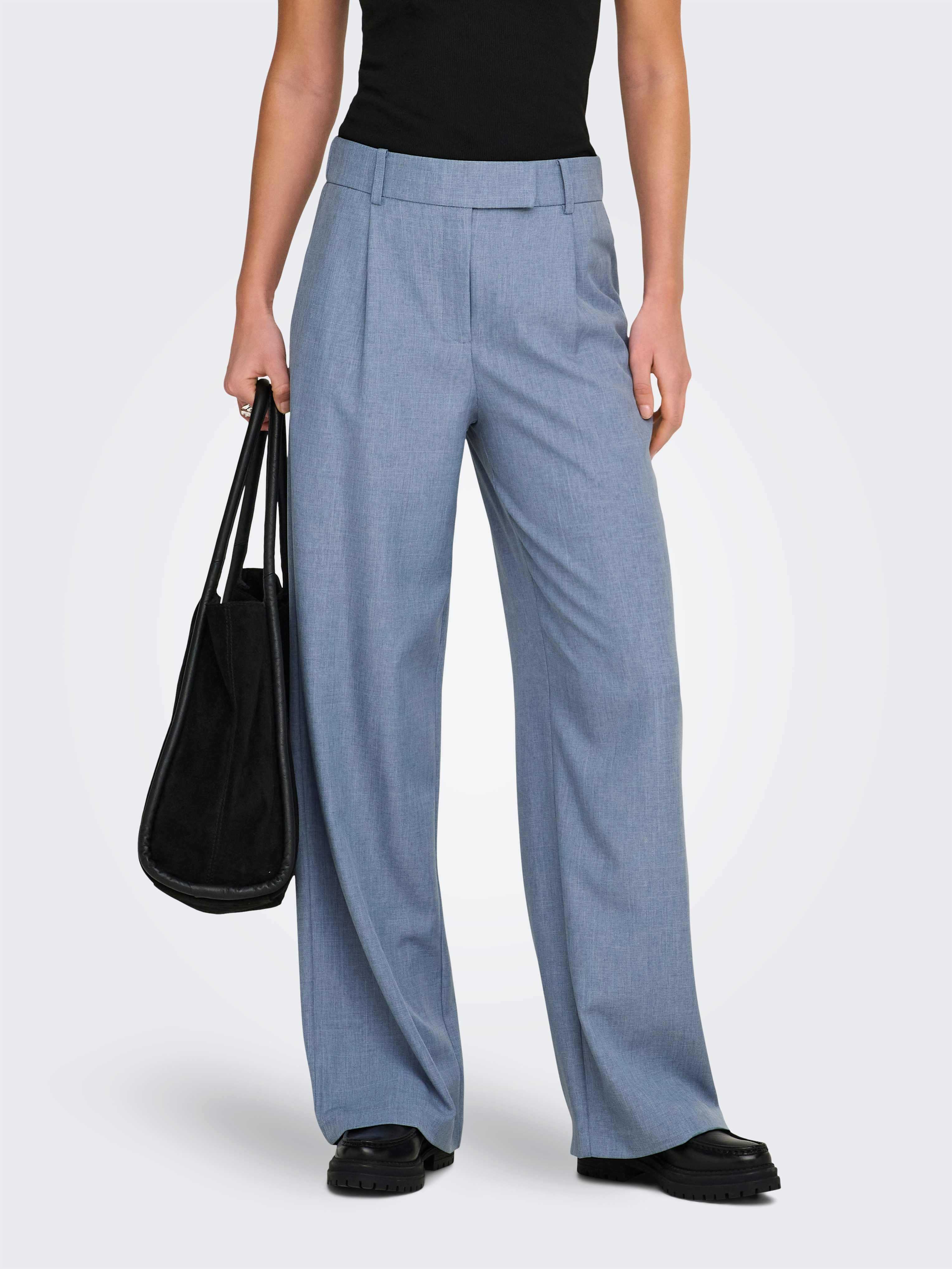 ONLY Anzughose ONLLINDA HW STR MEL PANTS TLR NOOS