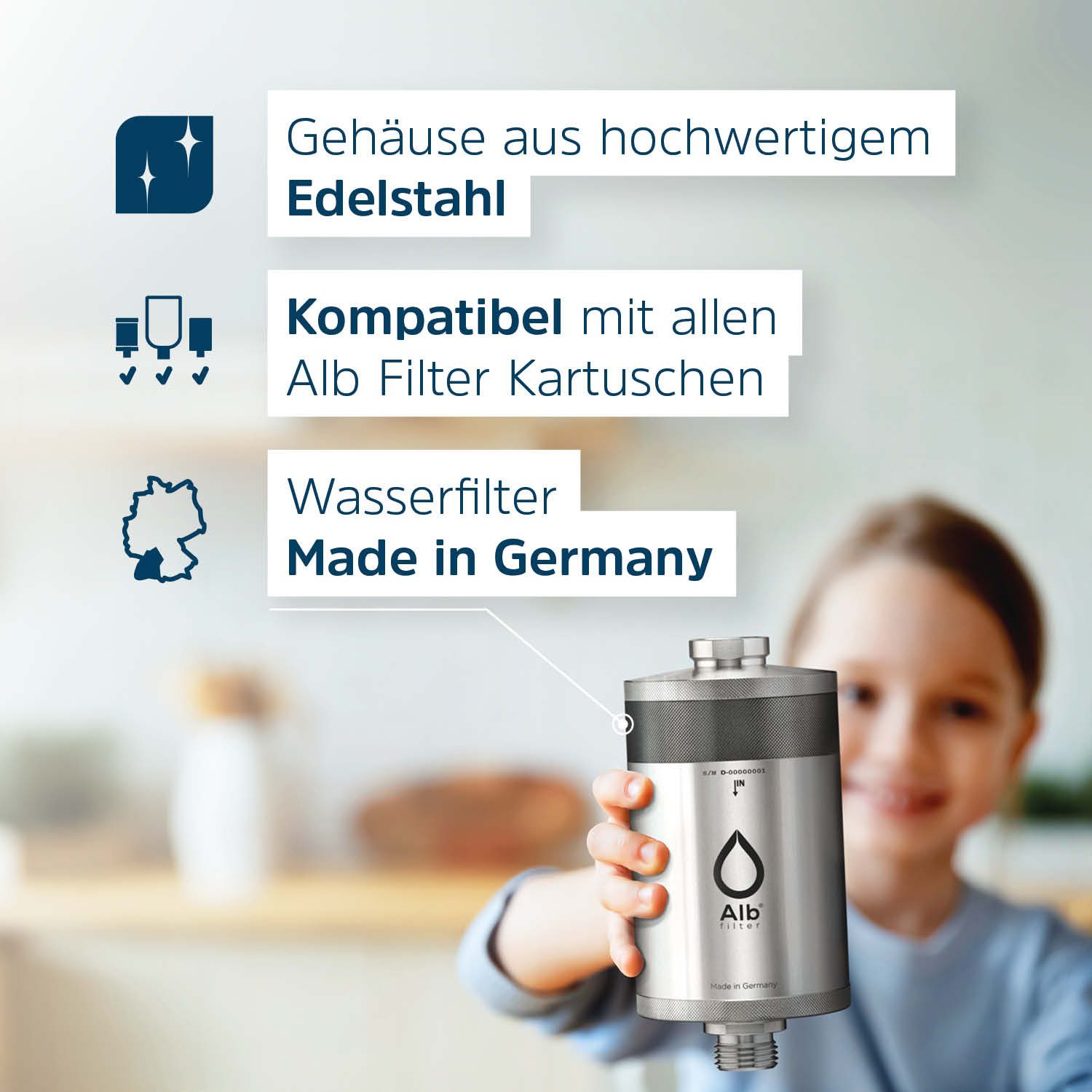 Alb Filter Wasserfilter Alb Filter Trinkwasserfilter Active Plus, ohne Protect