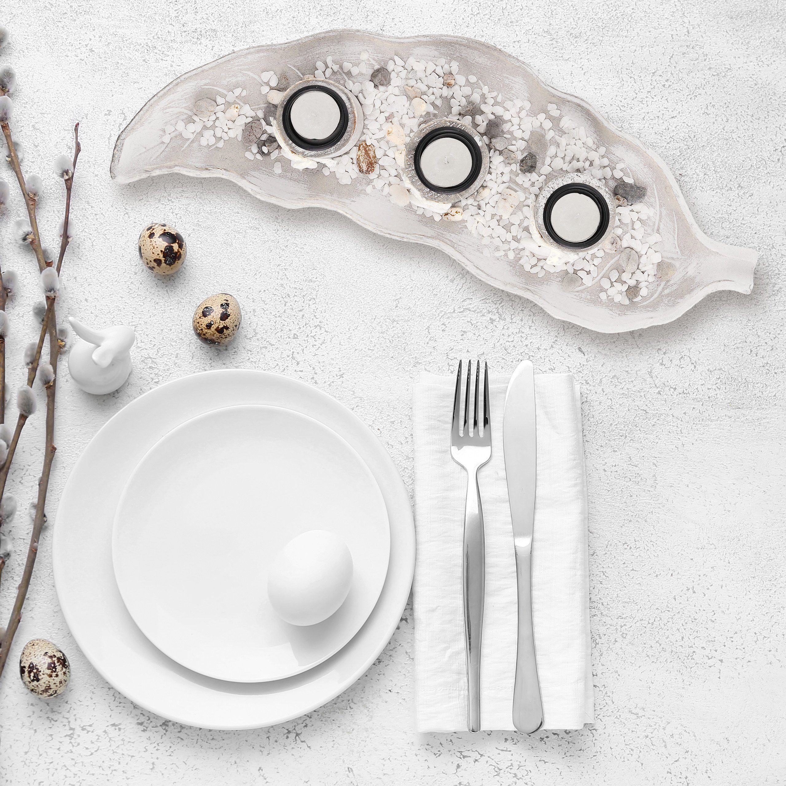 relaxdays Teelichthalter mit Tablett in Blattform günstig online kaufen