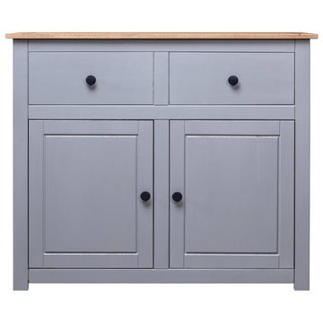 möbelando Sideboard 298285 (LxBxH 40 x 93 x 80 cm), aus Kiefernholz in grau mit 2 Schubladen und 2 Türen
