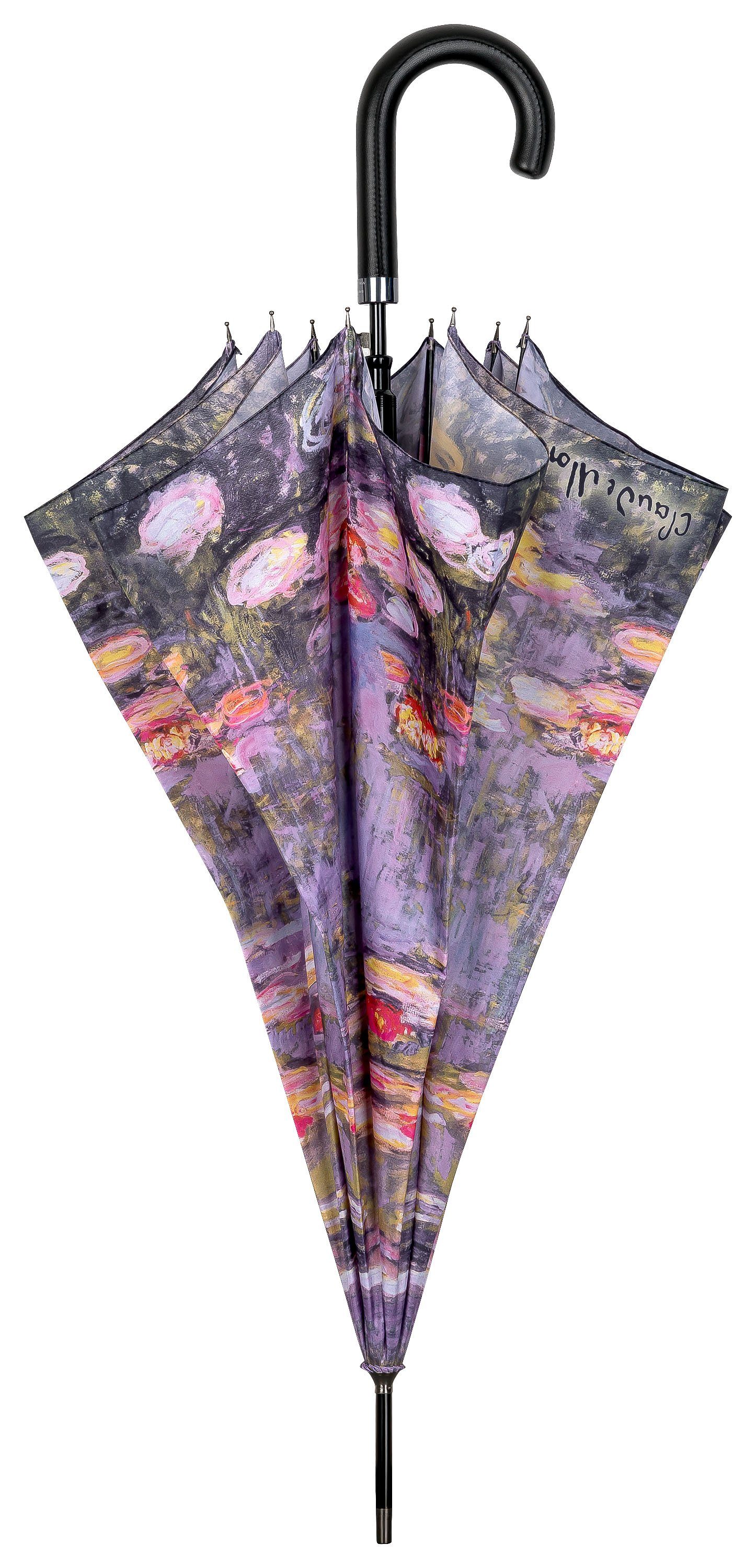 von Lilienfeld Stockregenschirm VON LILIENFELD Kunst Monet: Claude Auf-Automatik Seerosen Blumen Regenschirm Damen