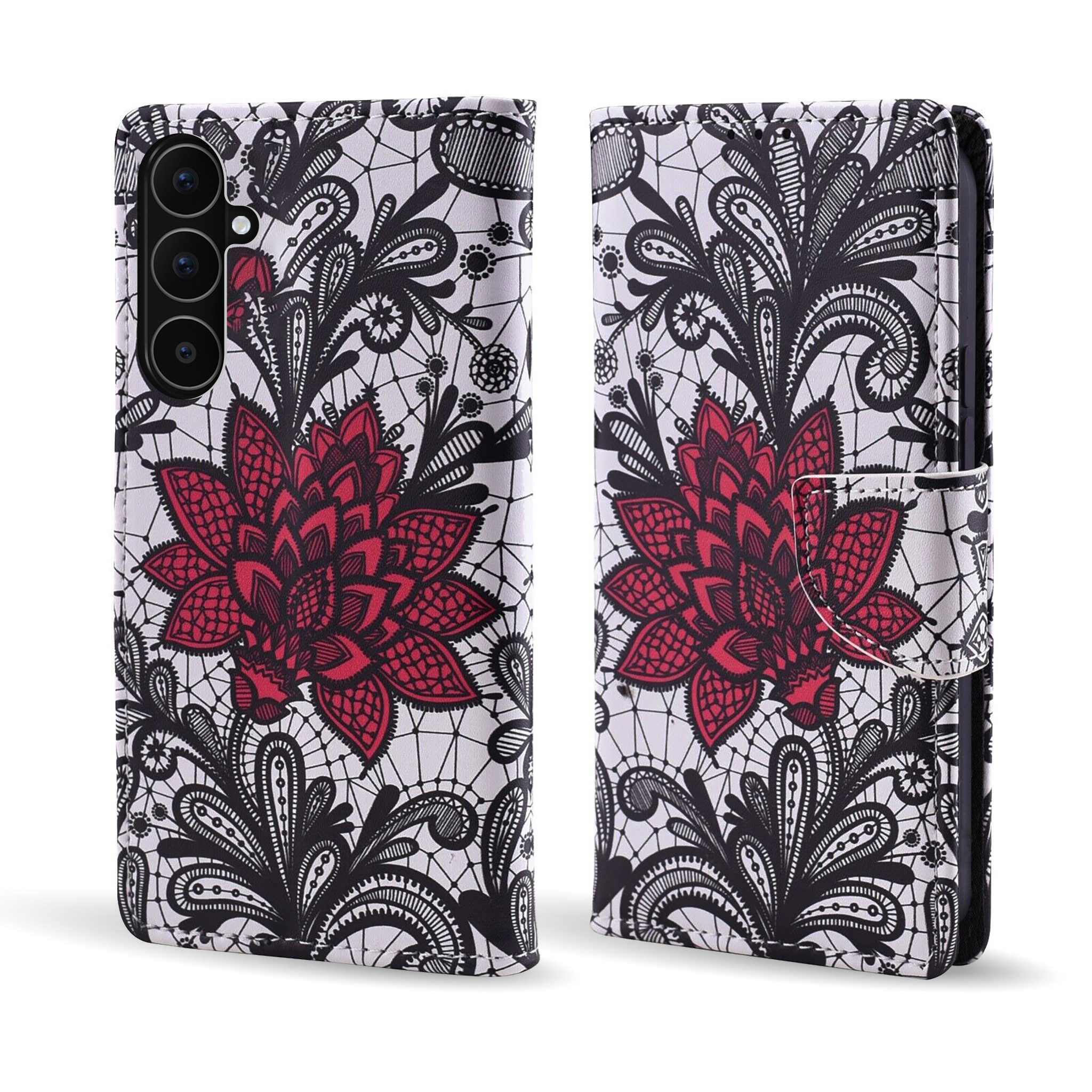 Tec-Expert Handyhülle Tasche Hülle Motiv für Samsung Galaxy A56 5G 6.7 Zoll, 6.7", Smartphone Wallet Etui Hülle mit Geldfach für Samsung Galaxy A56 5G
