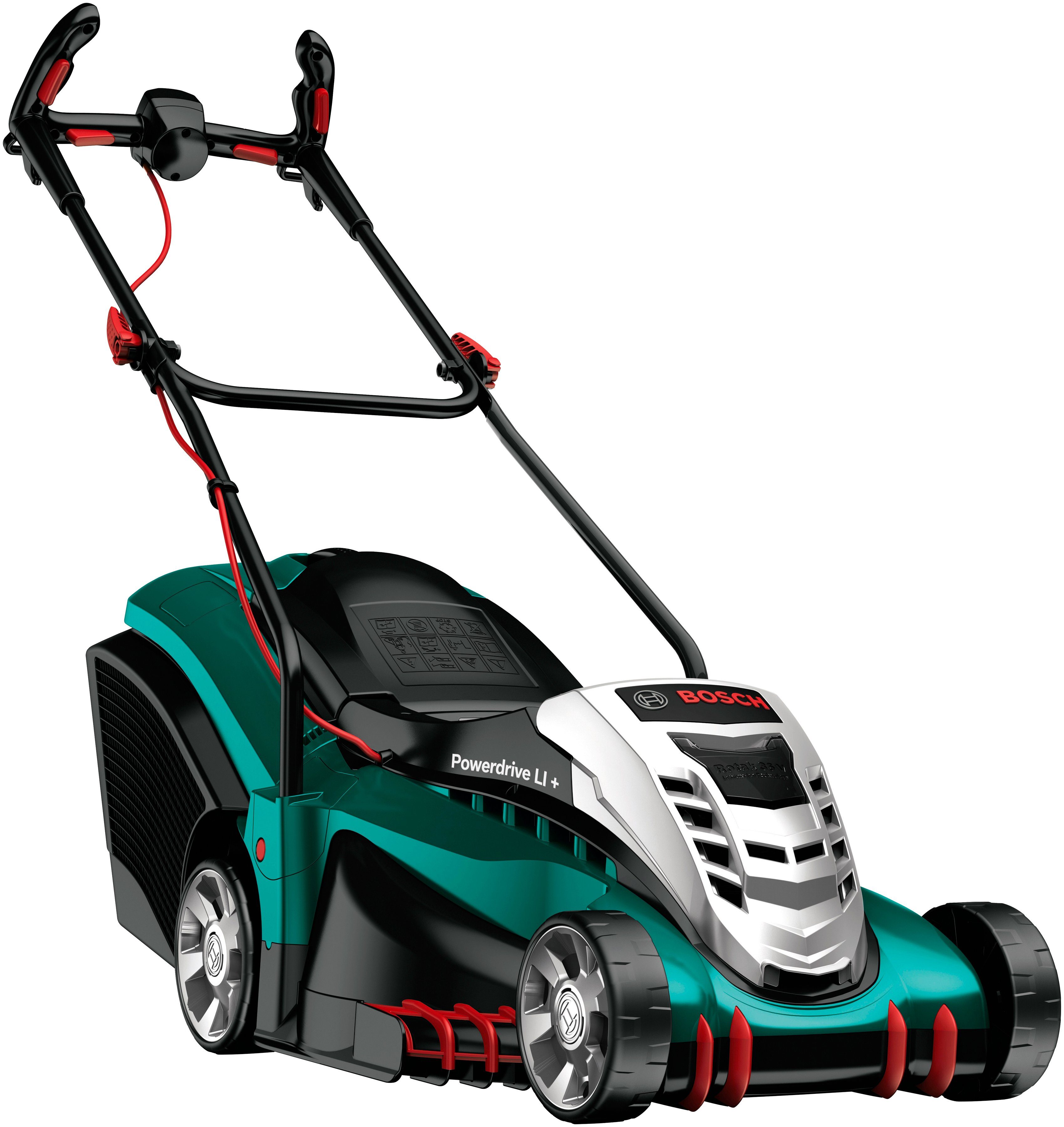 BOSCH AkkuRasenmäher »Rotak 37 Li«, 37 cm Schnittbreite, mit 2 Akkus