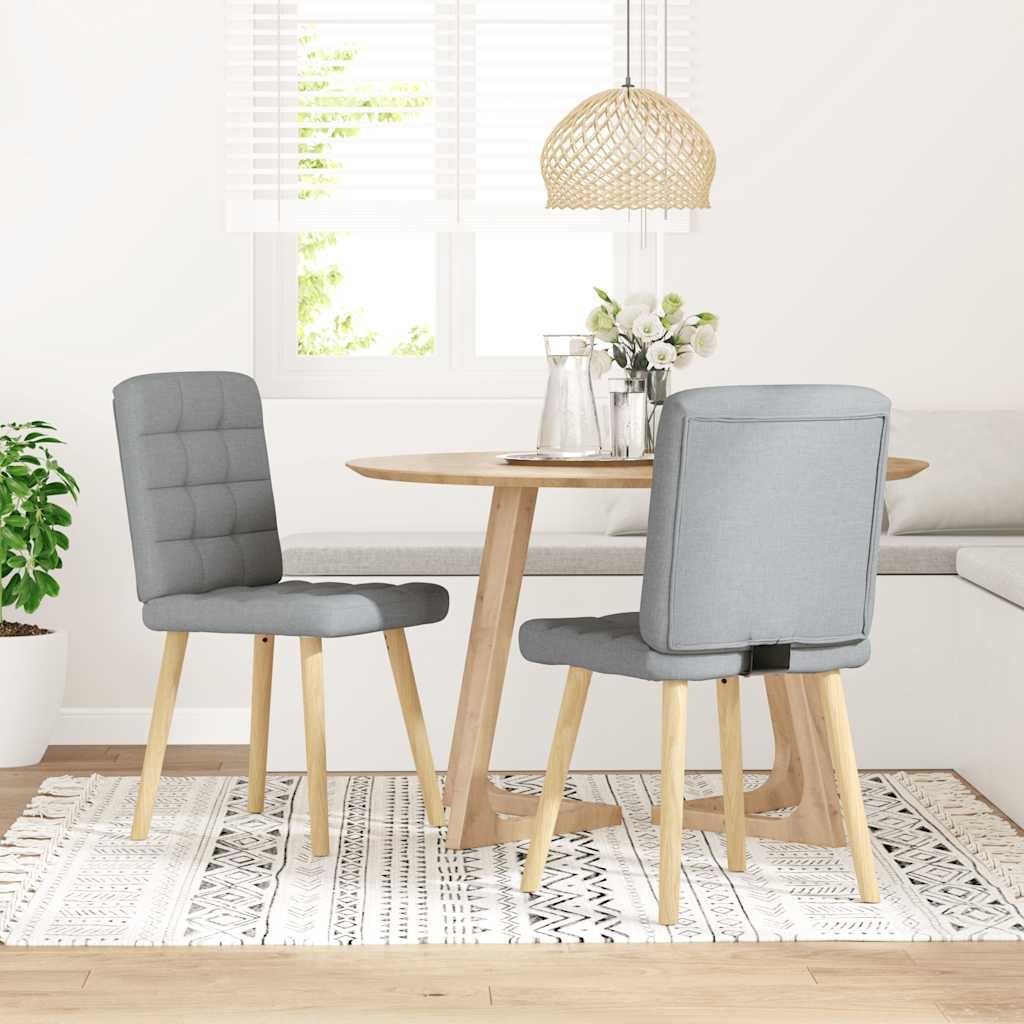 vidaXL Esszimmerstuhl Esszimmerstühle 2 Stk. Hellgrau günstig online kaufen