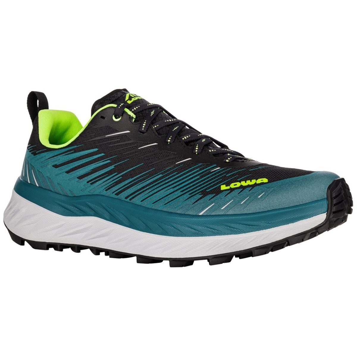 Fortux (Synthetik, Leichtigkeit) petrol/limegrün Herren Laufschuh