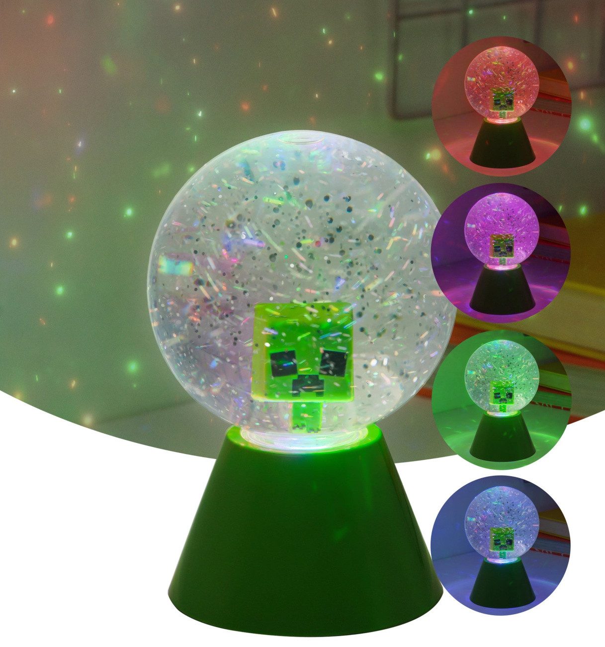 Paladone LED Dekolicht Minecraft Leuchte LED Glitter Ball – Bild 2 von 5