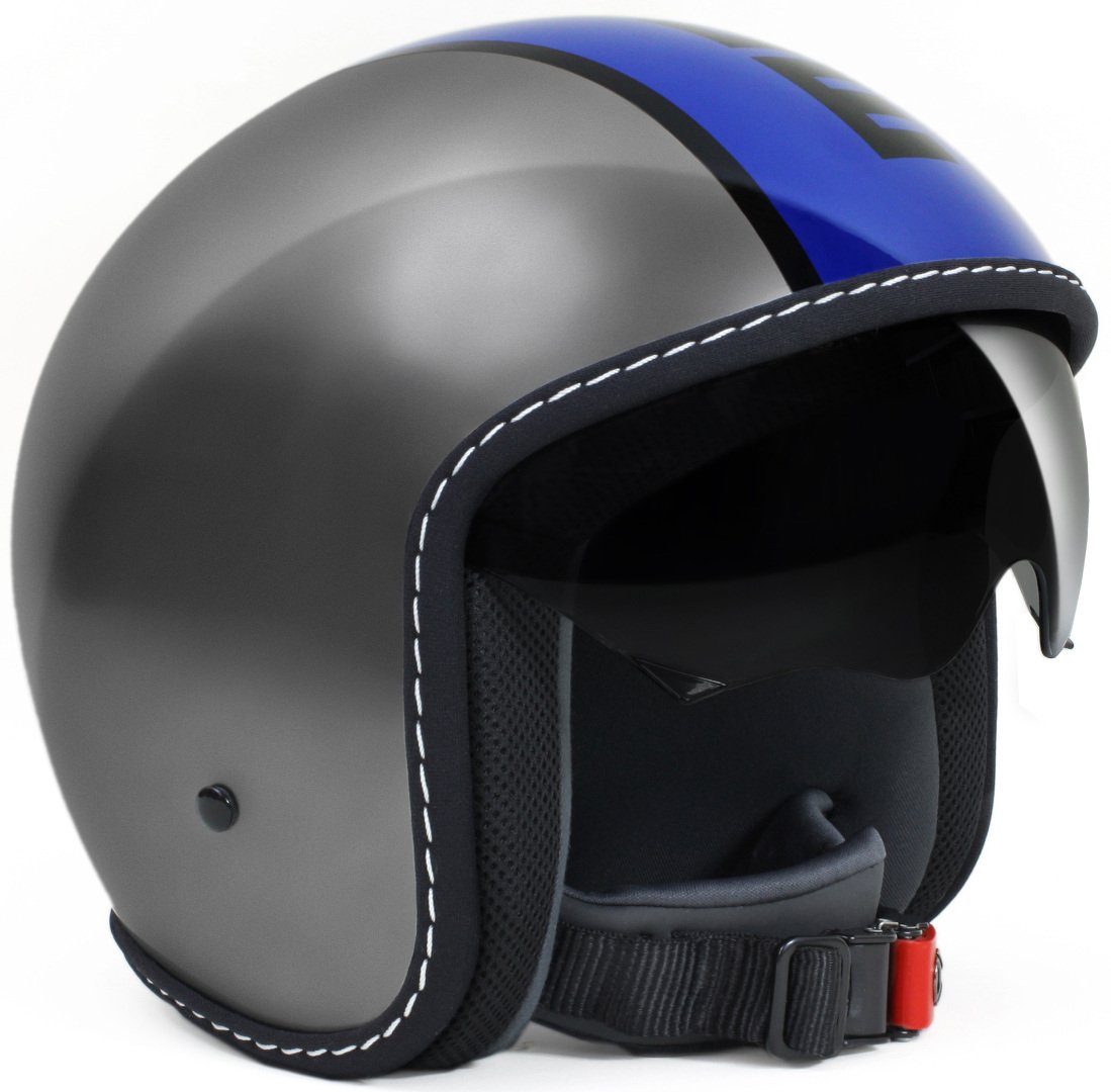 Momo Motorradhelm Blade Glossy Blue Jethelm