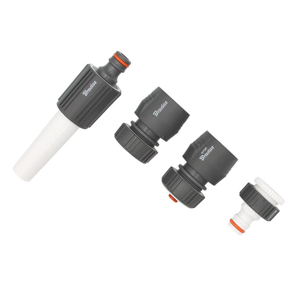 Schlauchadapter 4-teiliges Sprühset 1/2 Bradas WHITE LINE SOFT