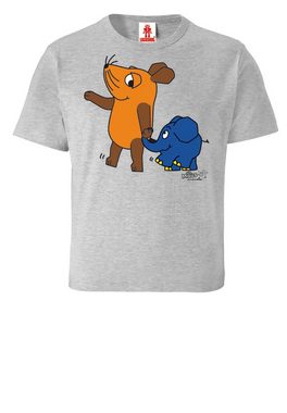 LOGOSHIRT T-Shirt Sendung mit der Maus - Maus & Elefant mit coolem Print