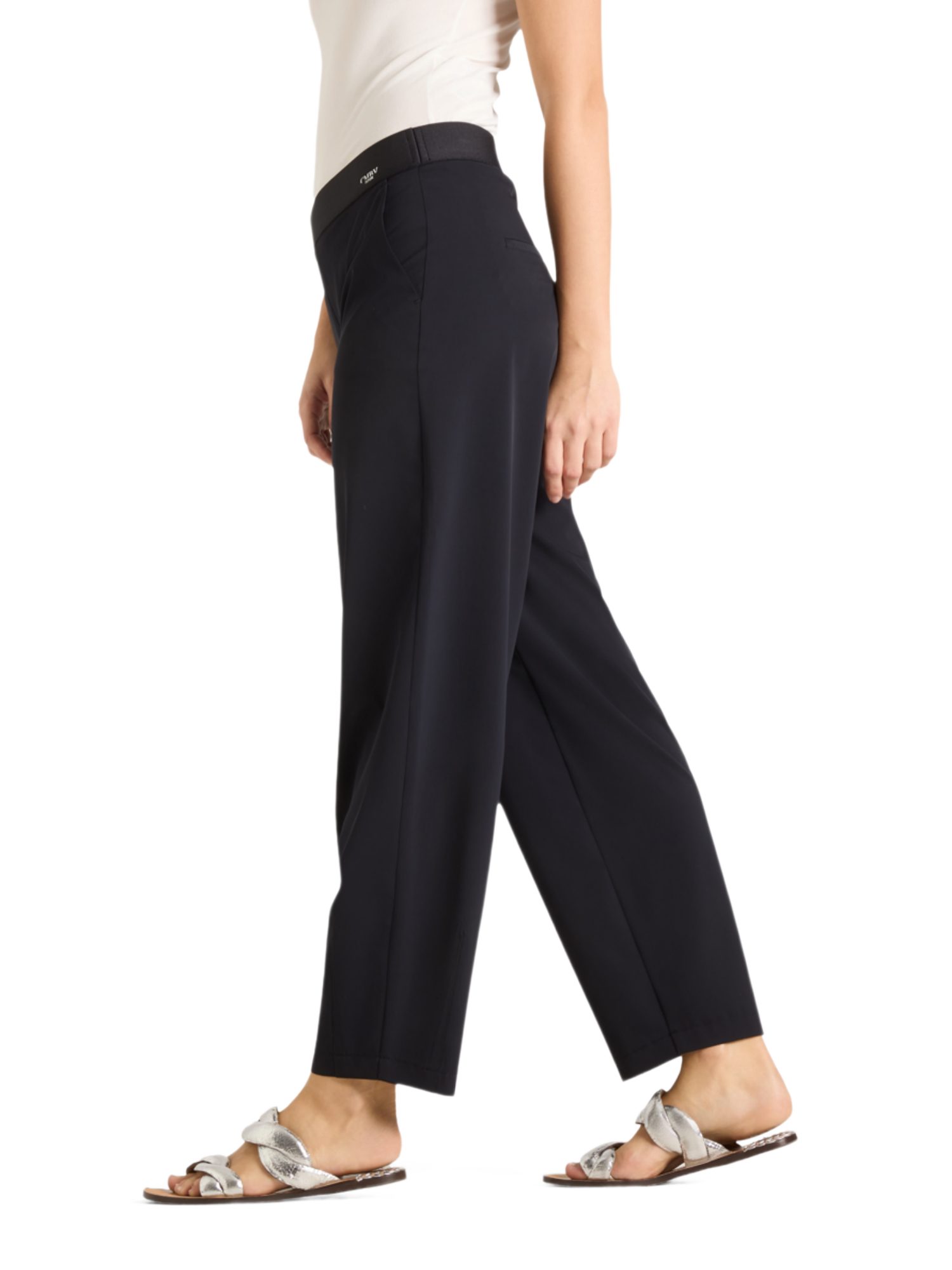 Cambio Stoffhose schwarz, Casual, Polyester, Unifarben, Casual Fit, Mittel