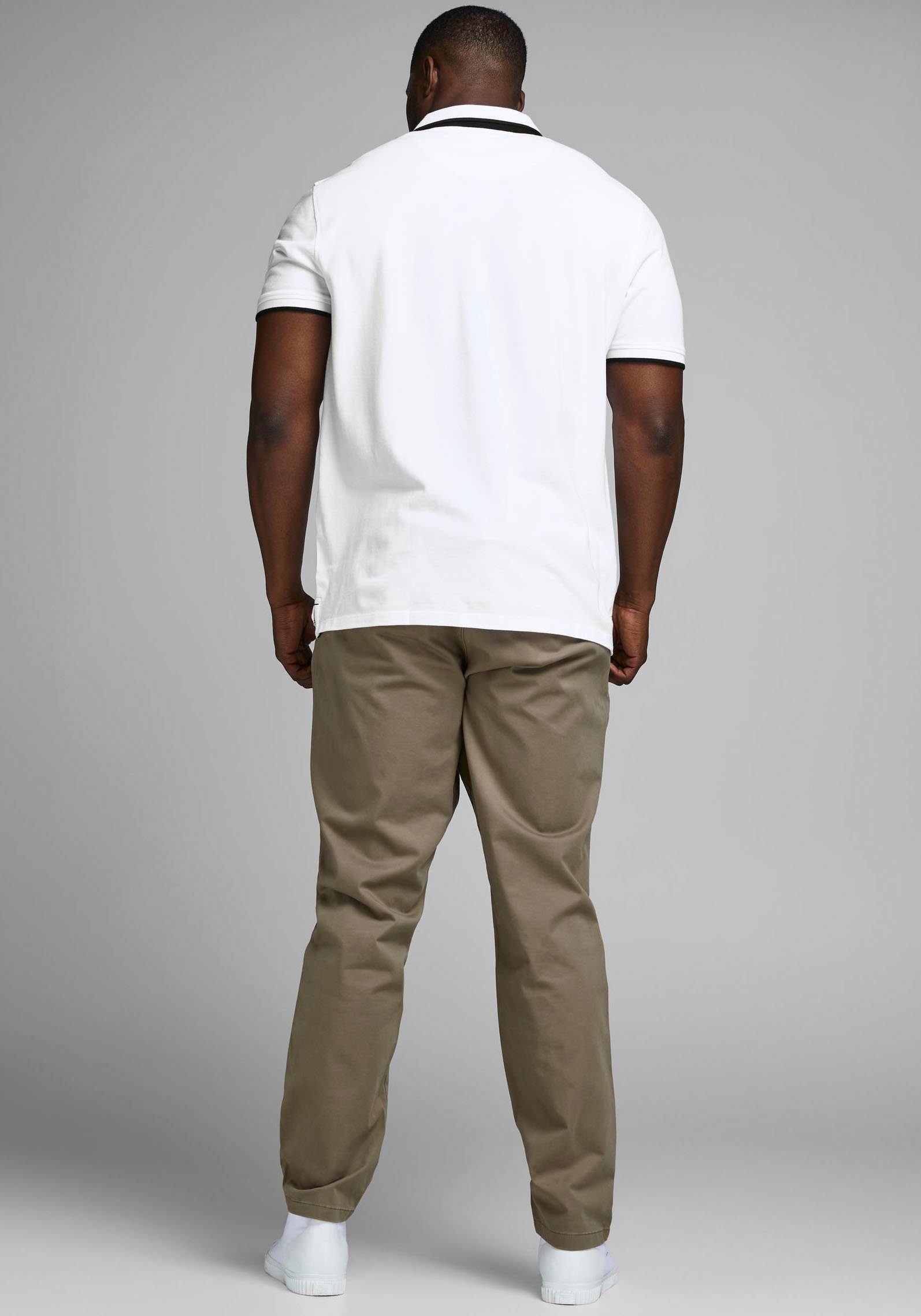 Jack & Jones PlusSize PLS Poloshirt white JJEPAULOS NOOS SS POLO