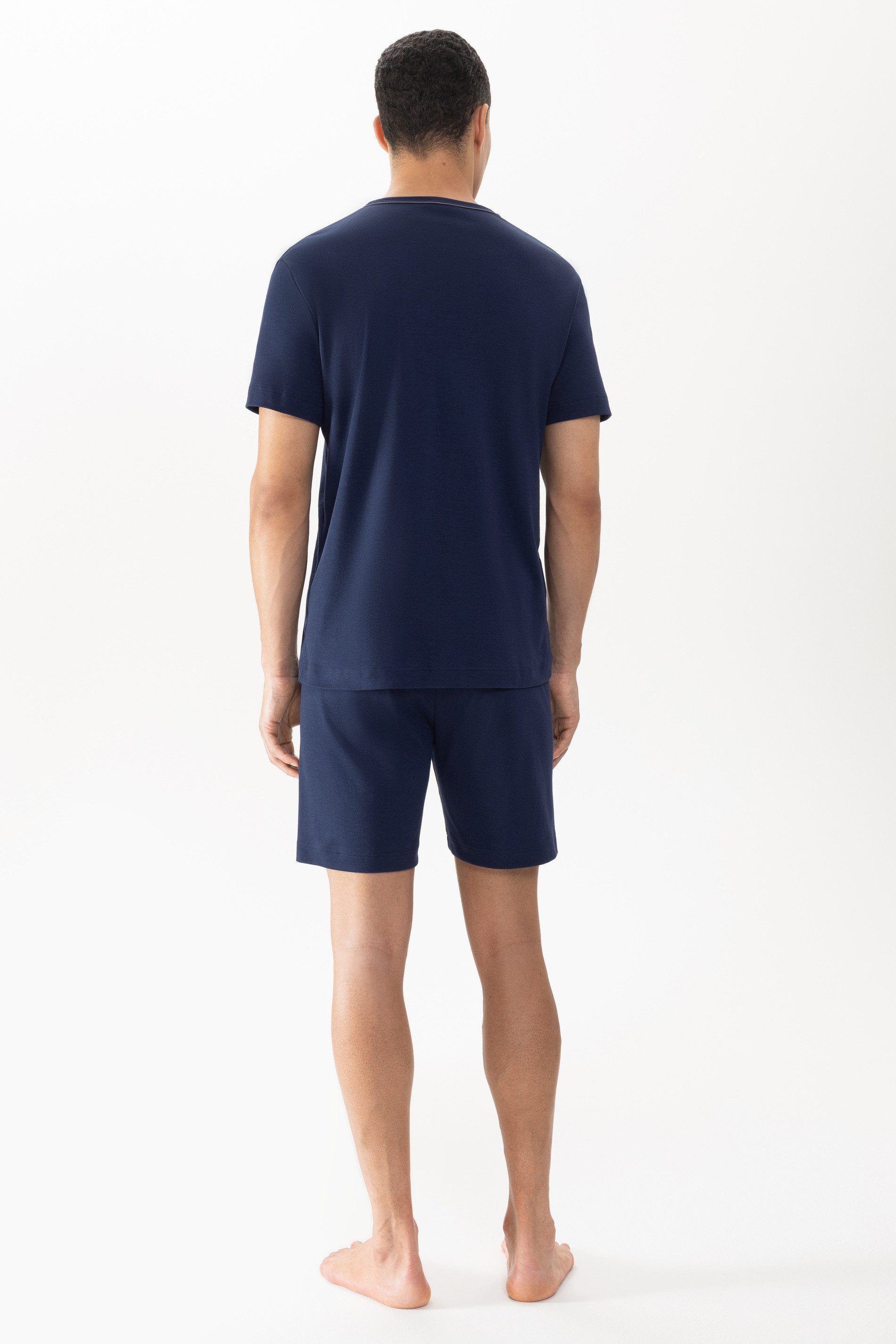 Mey Schlafanzug Mey Herren Anzug kurz Serie Pure Night Uni Pyjama (2 tlg)