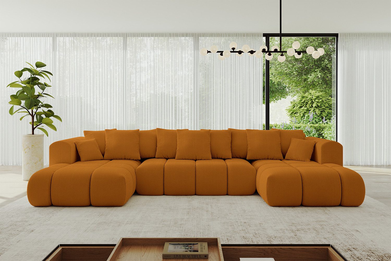 ALTDECOR Wohnlandschaft CLOUD-U-v1, Couch mit Schlaffunktion, günstig online kaufen