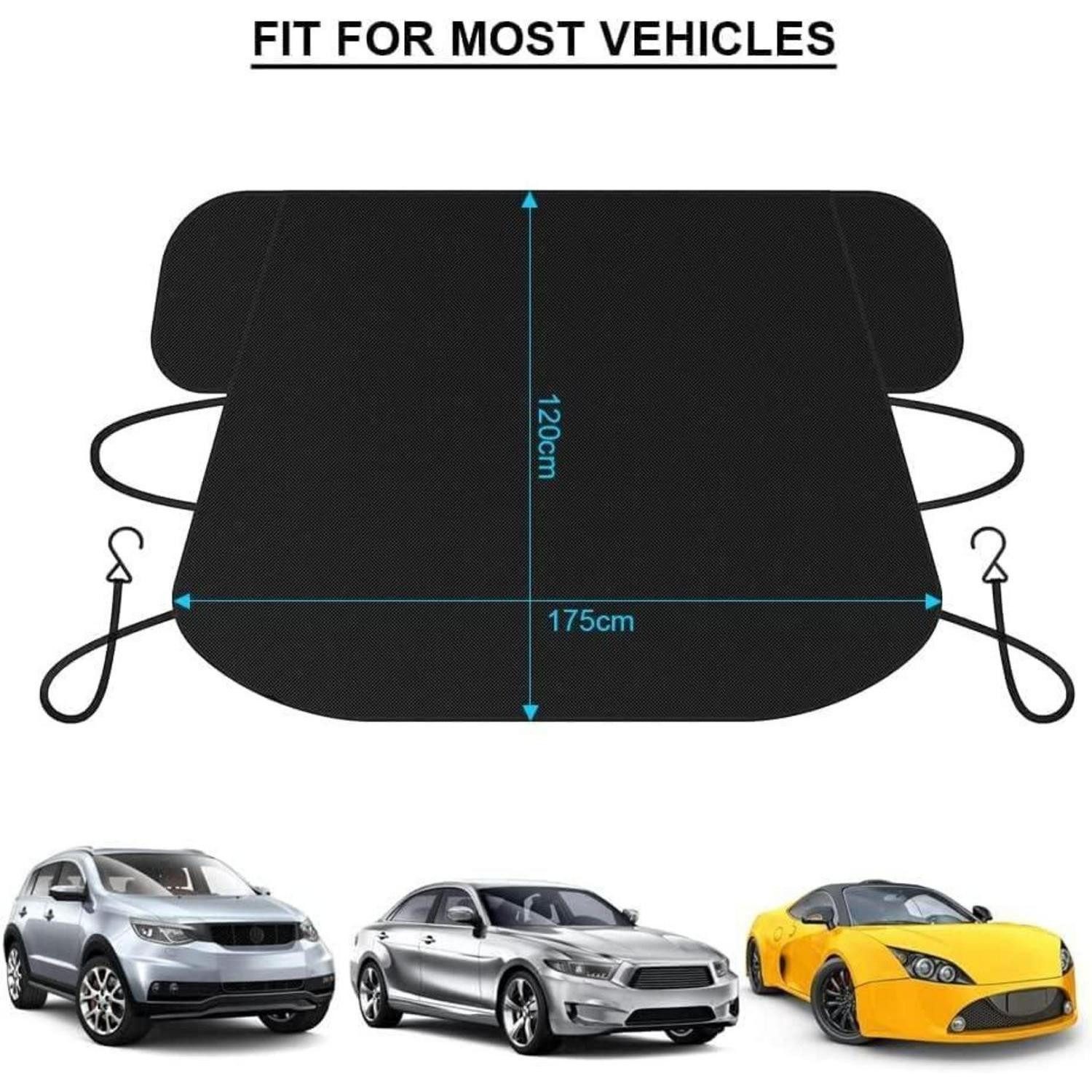 Luxury Collection Car Cover, Car Windshield Cover, Winter Windscreen, Magnetic, Foldable, 175x120cm