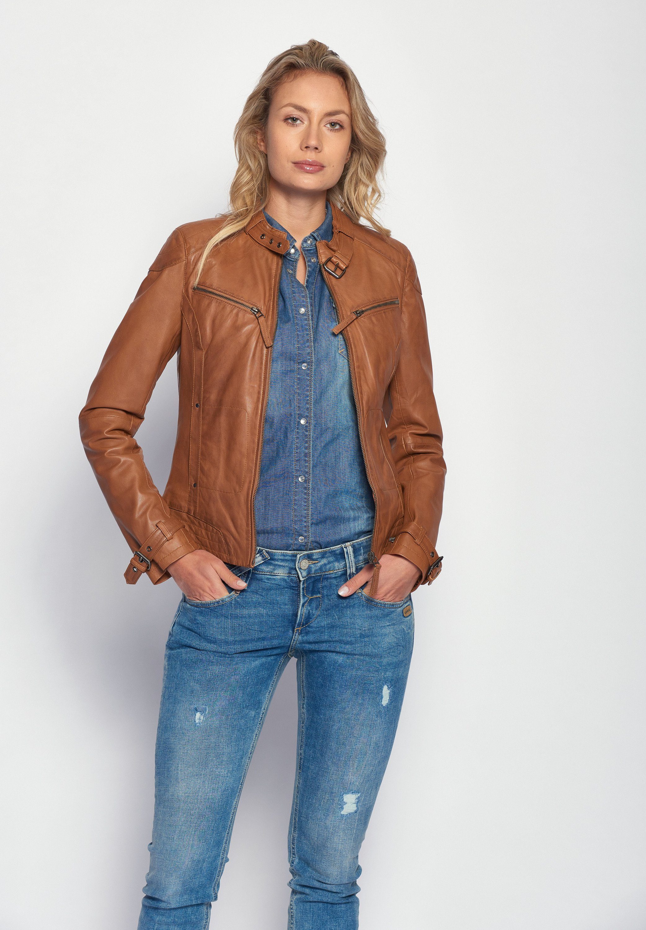 Maze 31Ryana Lederjacke cognac