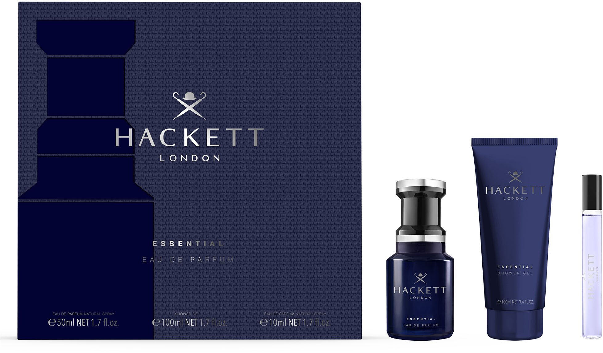 Hackett London Duft-Set HACKETT BESPOKE Gift Set EdP 50ml + Deo Stick 75gr, 2-tlg., Holziger Duft mit Bernstein, Leder, Tabak und rauchigen Noten.