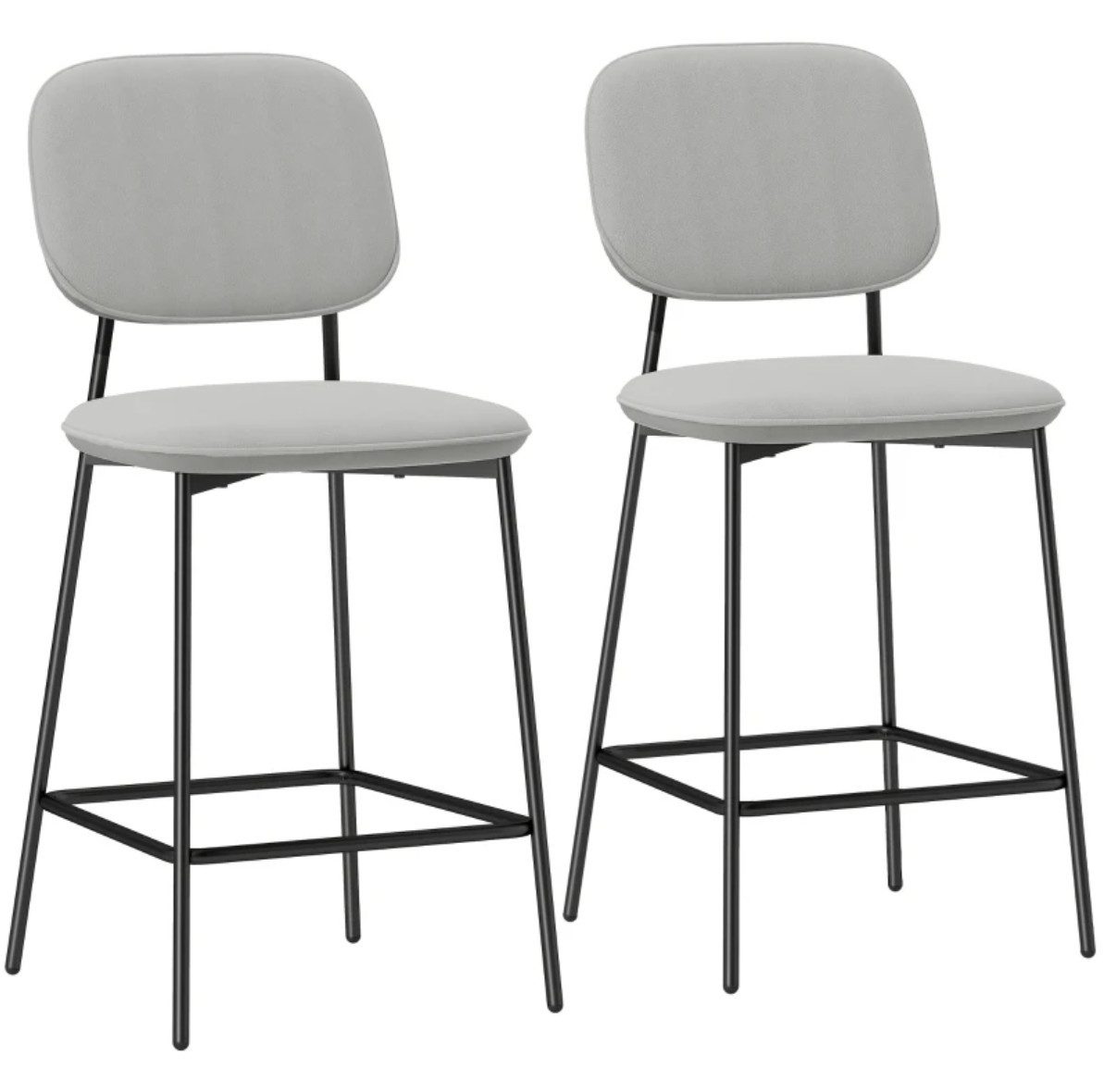 XDeer Barhocker 2er-Set Barhocker, Bistrohocker mit Fußstütze, für Esszimmer, 45 x 49 x 102 cm