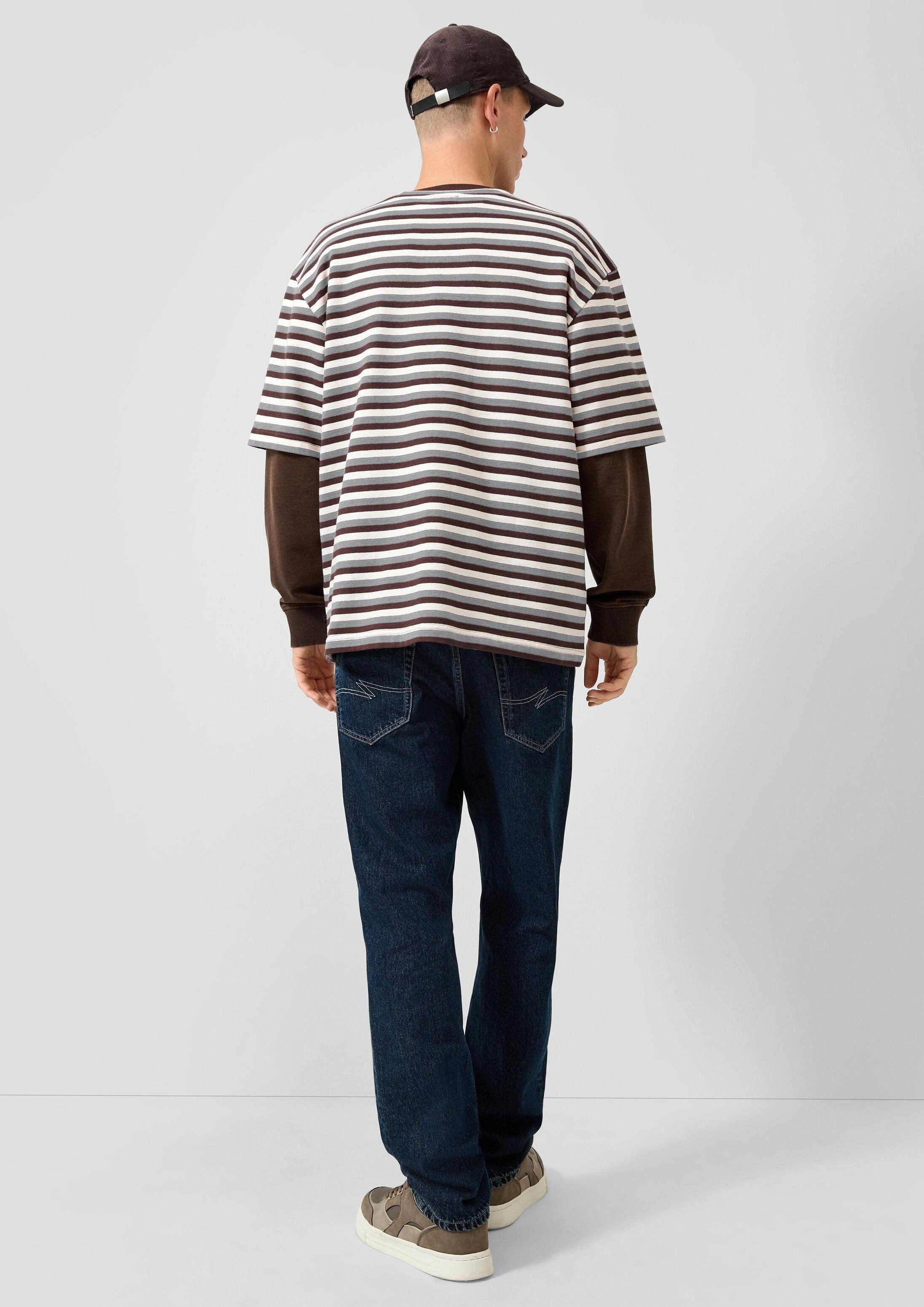 QS Kurzarmshirt T-Shirt T-Shirt im Relaxed Fit aus Heavy Jersey
