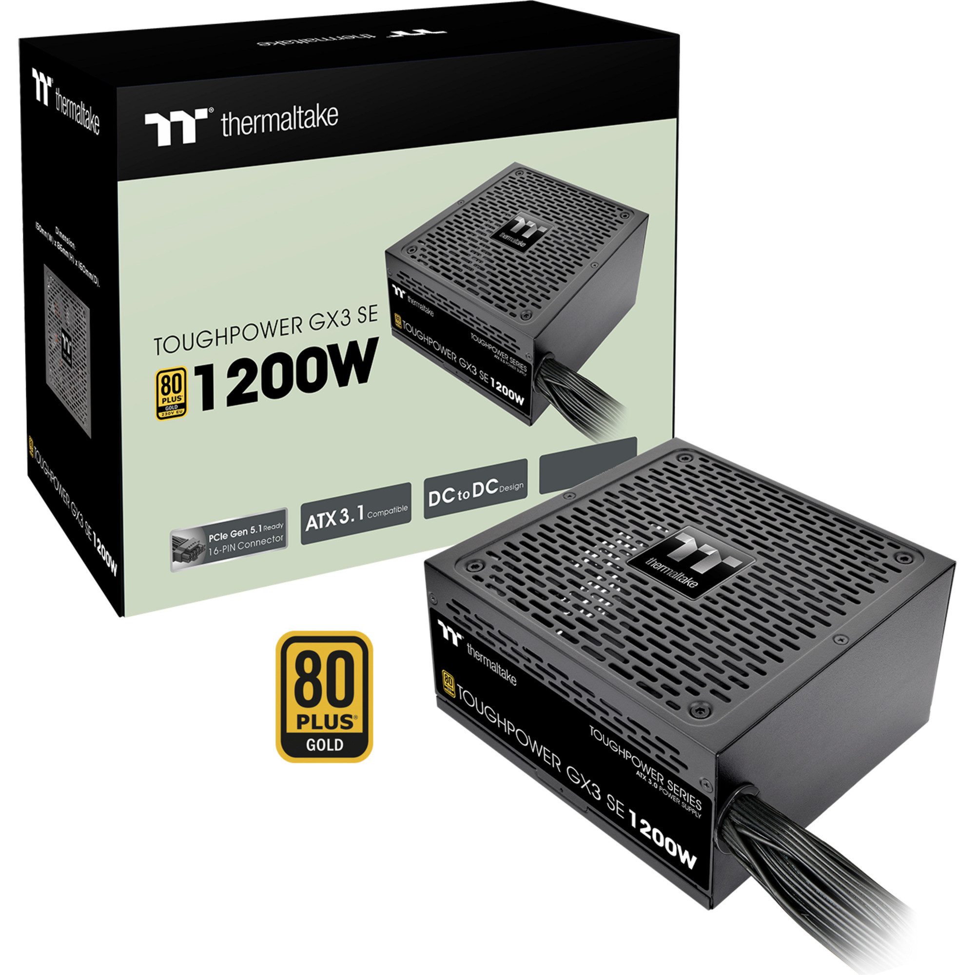 Thermaltake Thermaltake Toughpower GX3 SE 1200W, PC-Netzteil, PC-Netzteil (80 PLUS Gold 230V EU)