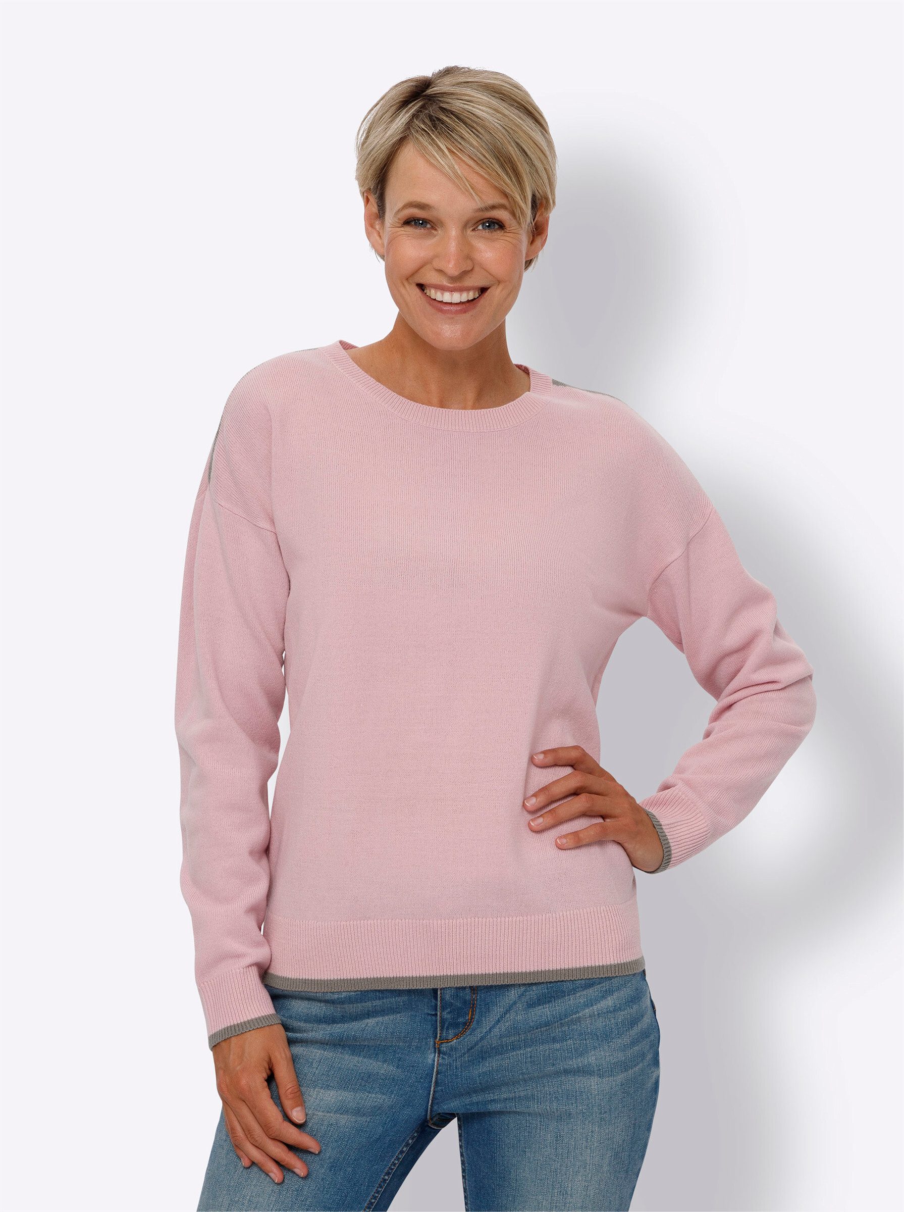 Sieh an! Strickpullover Langarm-Pullover . günstig online kaufen