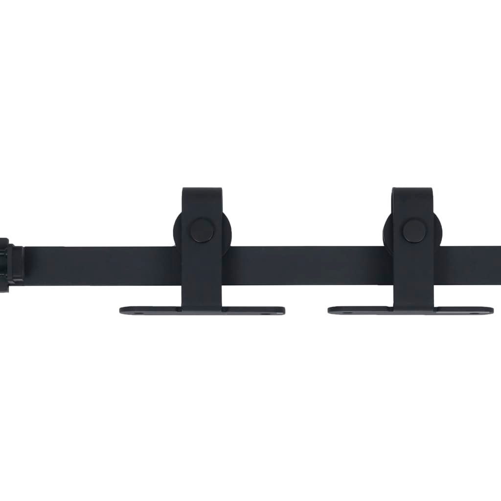 vidaXL Zimmertür 200 cm Schiebetürbeschlag Kohlenstoffstahl 200 cm Zimmertür Regal Komm