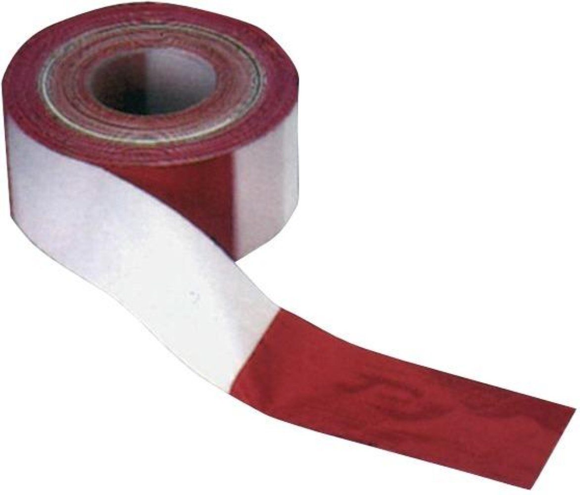 markenlose Klebeband Absperrband rot/weiß geblockt reißfeste Band ist frei von PVC