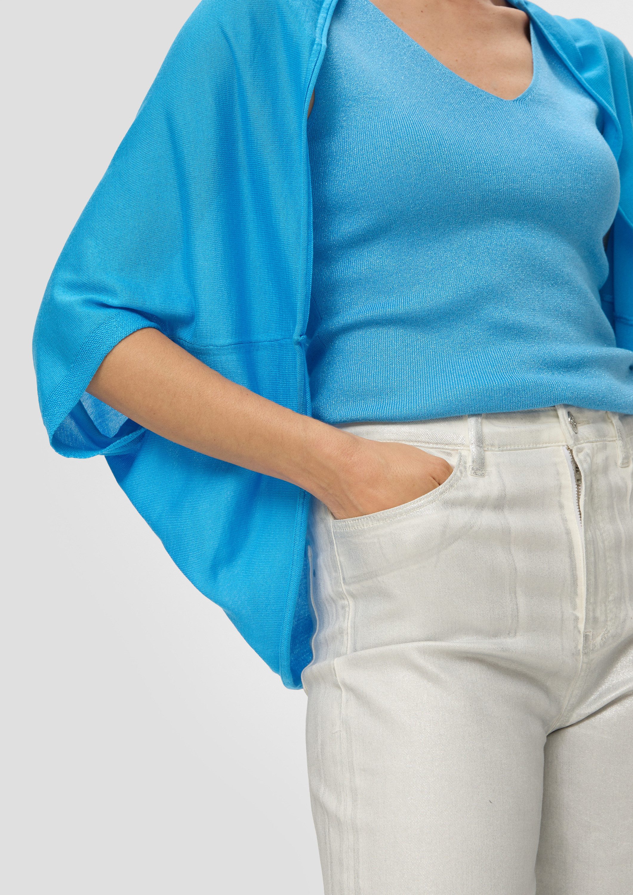 s.Oliver Poncho Tuch Weicher Strickponcho aus Lyocell