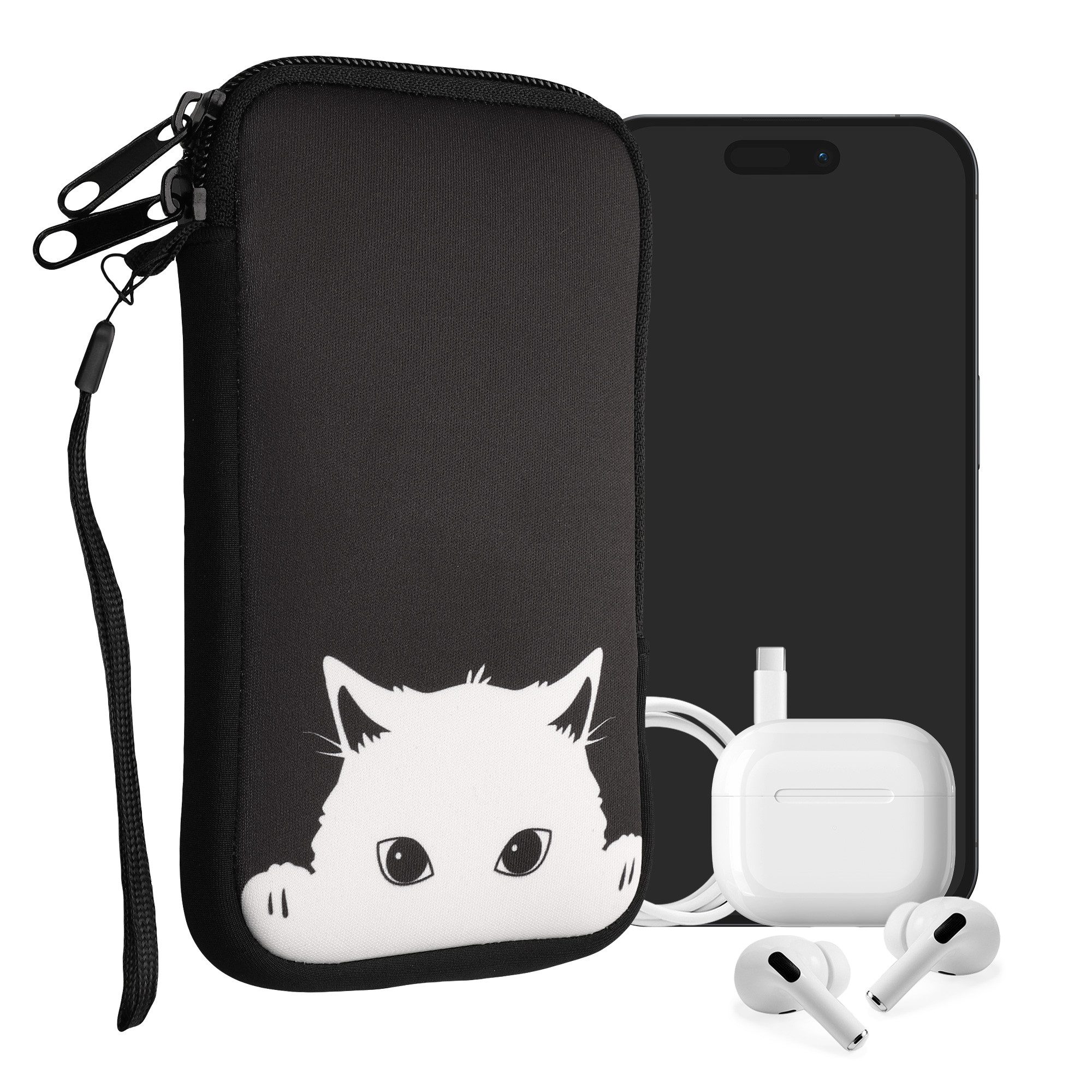 kwmobile Sleeve Handytasche für Smartphones XXL - 7", Neopren Handy Tasche Hülle Cover Case Schutzhülle