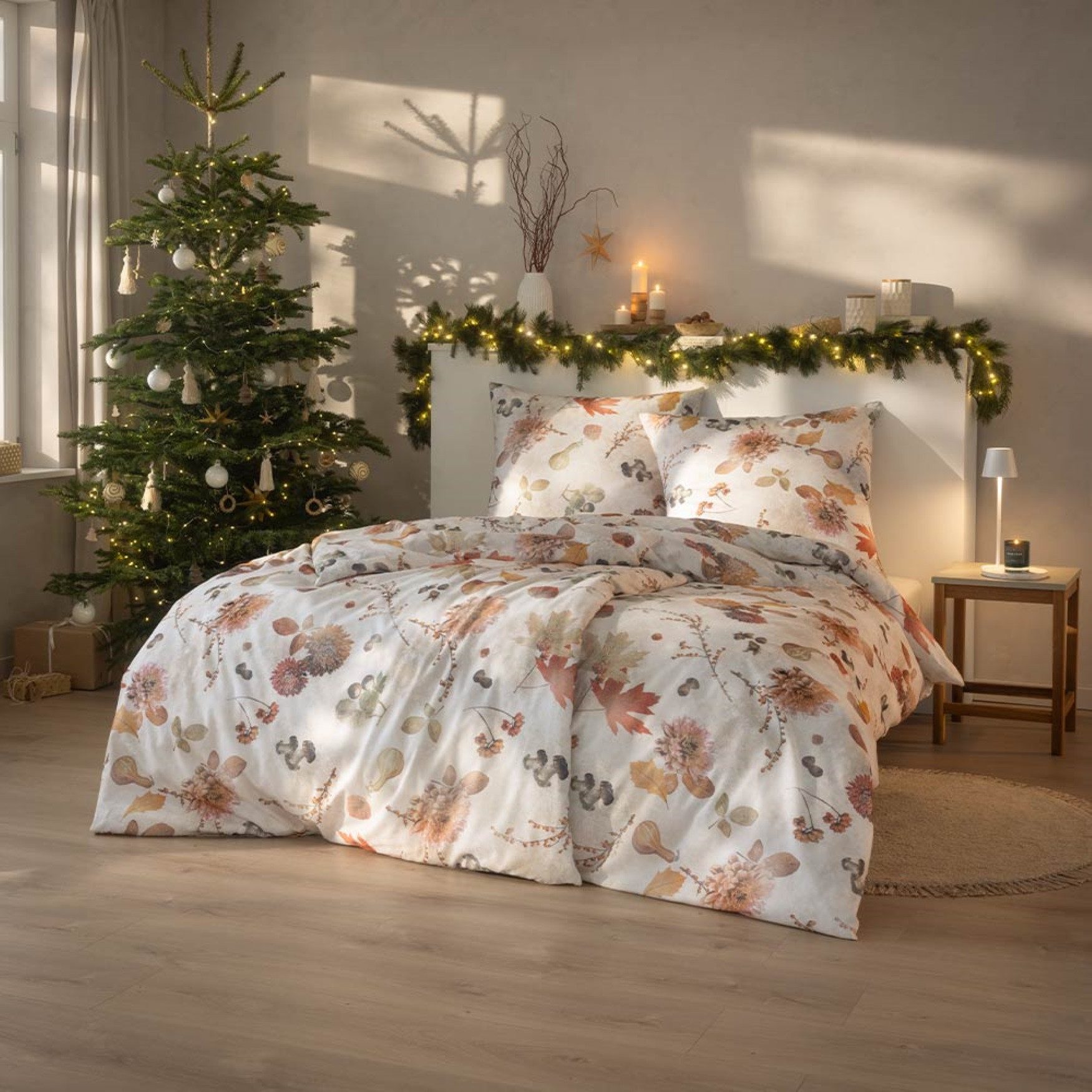 Estella Bettwäsche Estella Kuschel Flanell Bettwäsche 135x200 Autumn Blätte günstig online kaufen