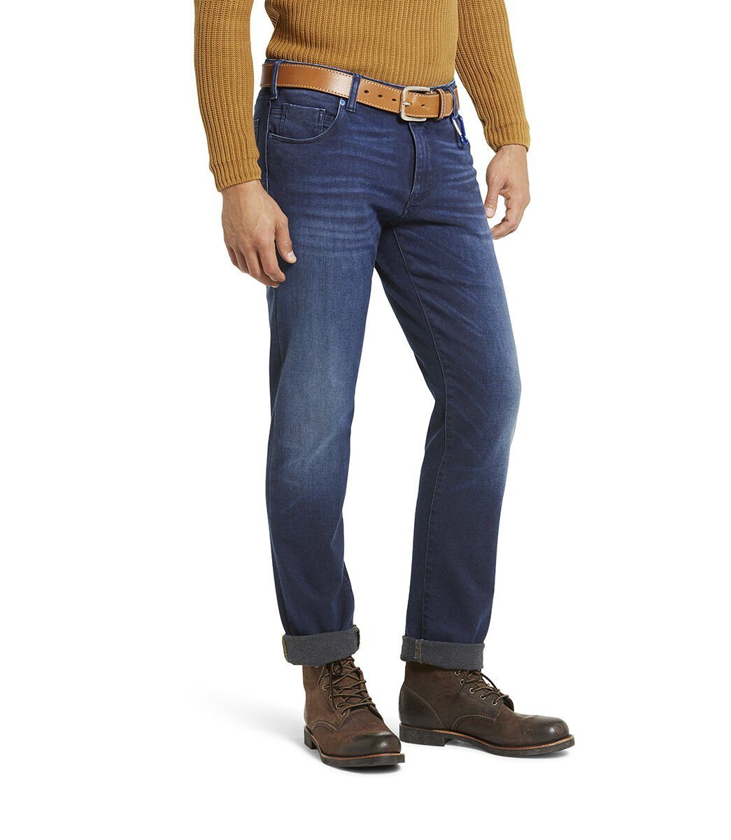 MEYER Slim-fit-Jeans mit Rundbundverarbeitung