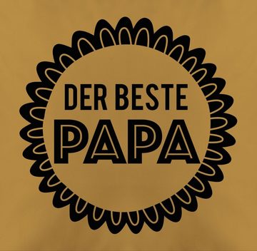 Shirtracer Dekokissen Der beste Papa schwarz, Vatertagsgeschenk Kissen
