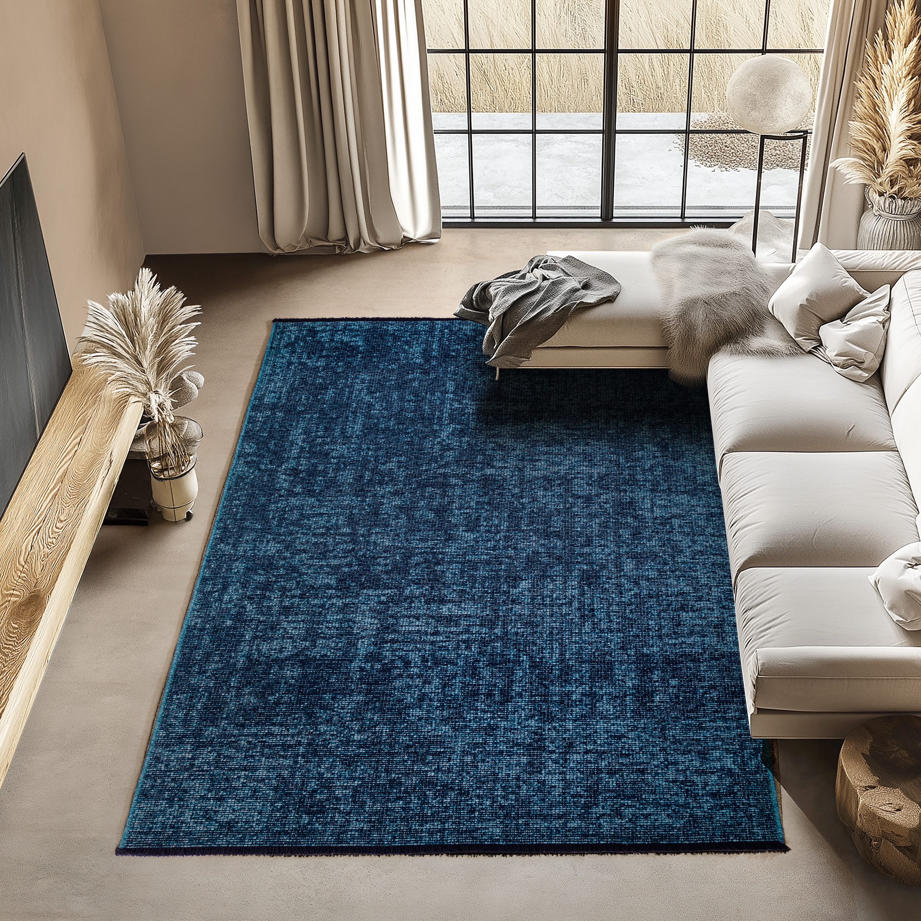 Carpettex Veloursteppich Boho Design, Rechteckig, Höhe: 7 mm, Baumwolle, Waschbarer Teppich, Boho-Stil, Wohnzimmer, Schlafzimmer