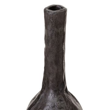 Bigbuy Dekovase Vase 9 x 9 x 44,5 cm Grau Aluminium