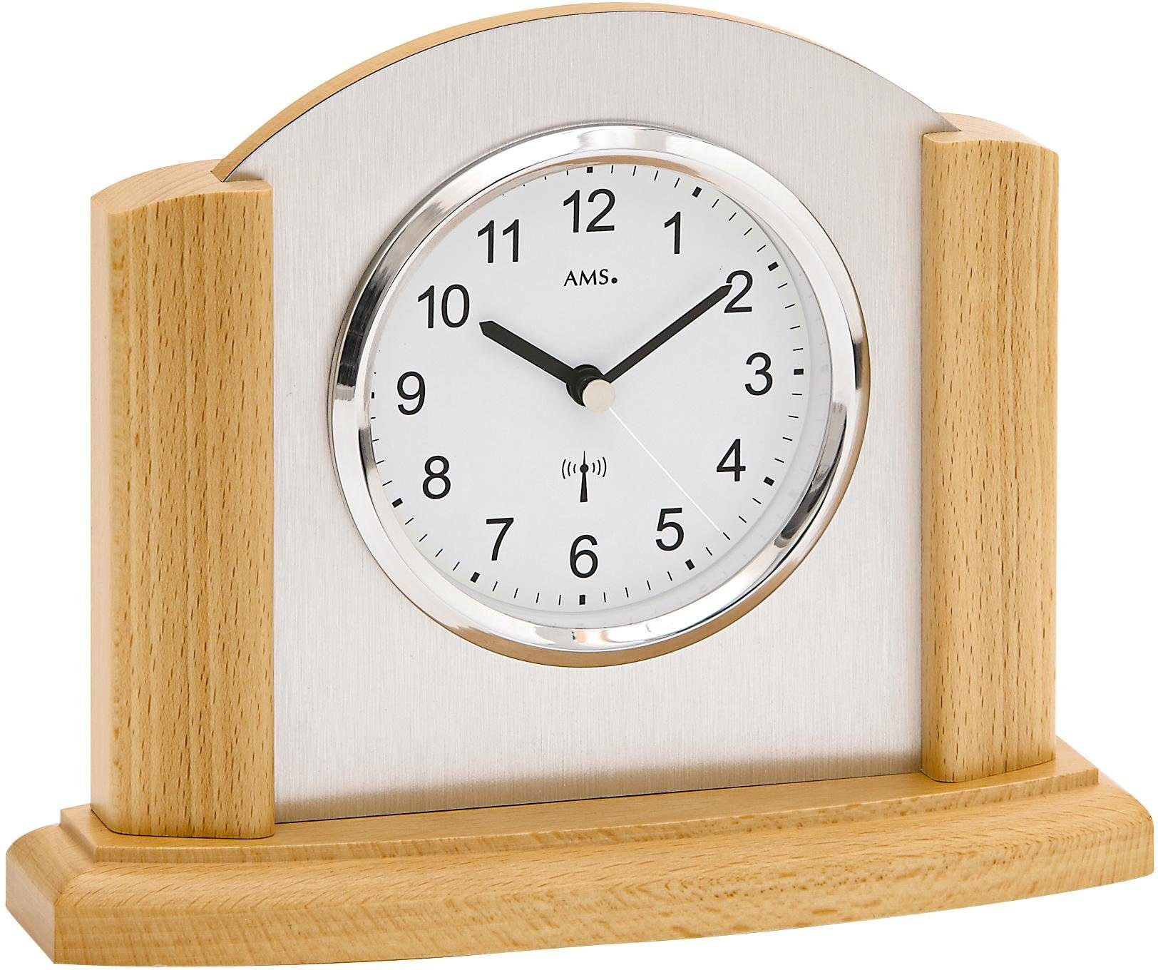 AMS Funktischuhr F5123/18 Wohnzimmer, Esszimmer, Holz, günstig online kaufen