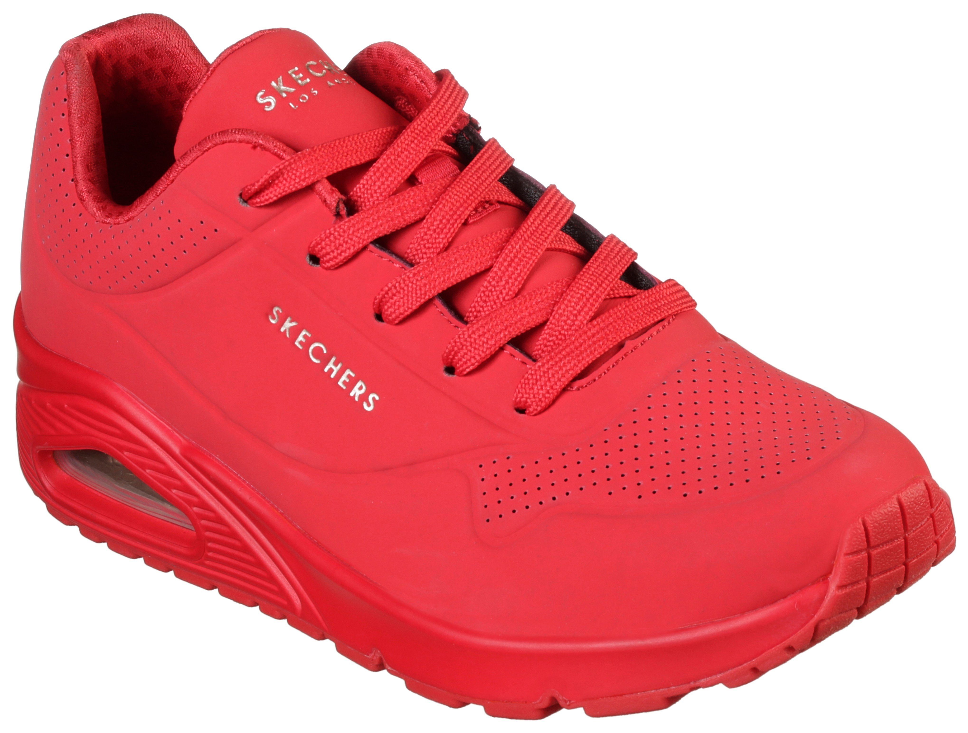 rot mit UNO Innensohle Wedgesneaker Skechers STAND AIR gepolsterte ON weich