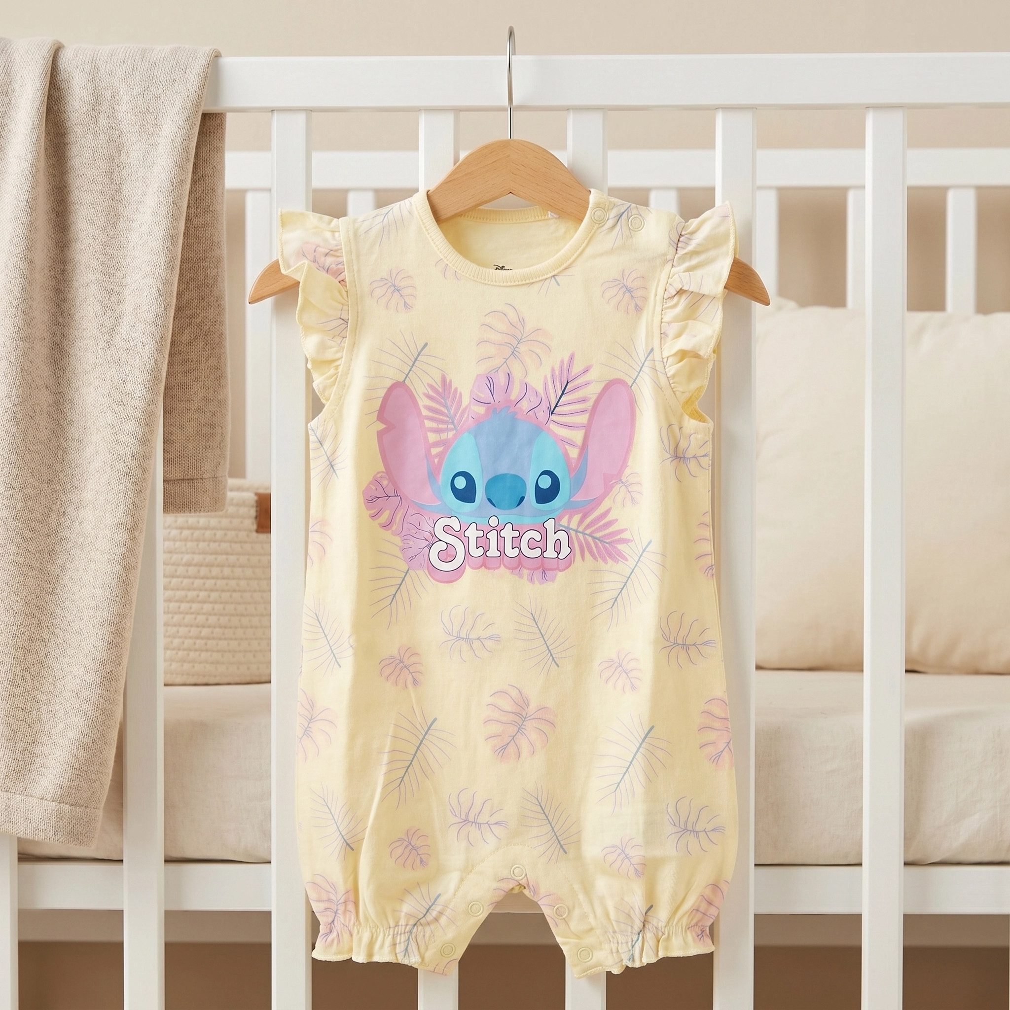 Disney Strampler Disney Lilo und Stitch Baby kurzarm Strampler Einteiler 100% Baumwolle, Gr. 62 bis 92 – Bild 4 von 4