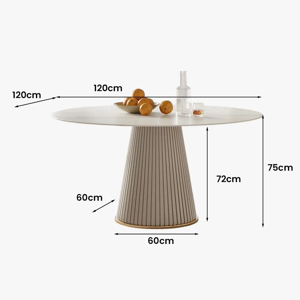 POVISON Esstisch Moderner runder Esstisch, Küchentisch 120 cm für 4-6 Perso günstig online kaufen