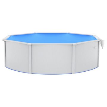 furnicato Pool mit Sandfilterpumpe und Leiter 460x120 cm