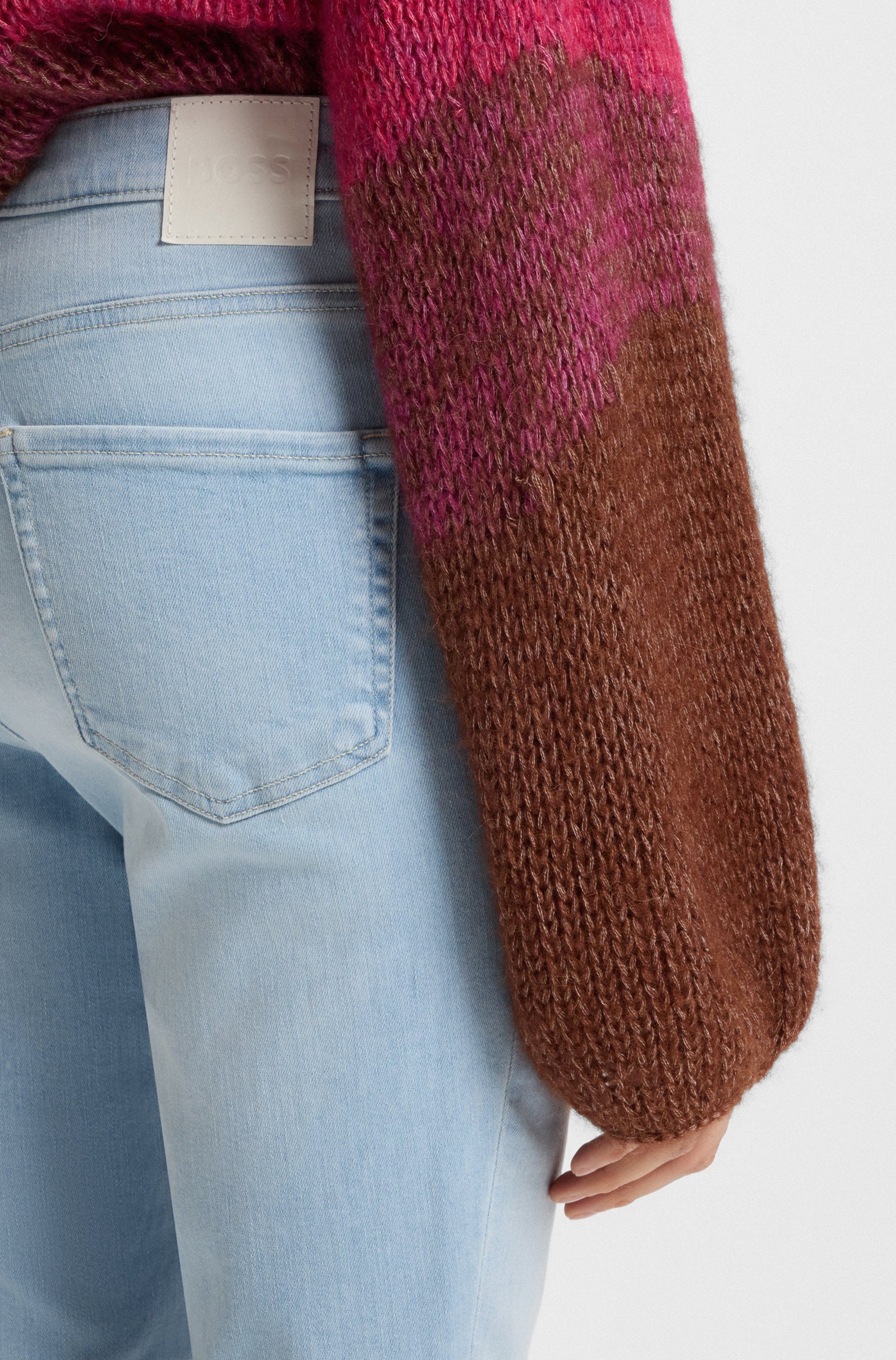 BOSS ORANGE Bootcut-Jeans Rosa High Rise Bootcut Premium Damenmode (BOSS OR günstig online kaufen