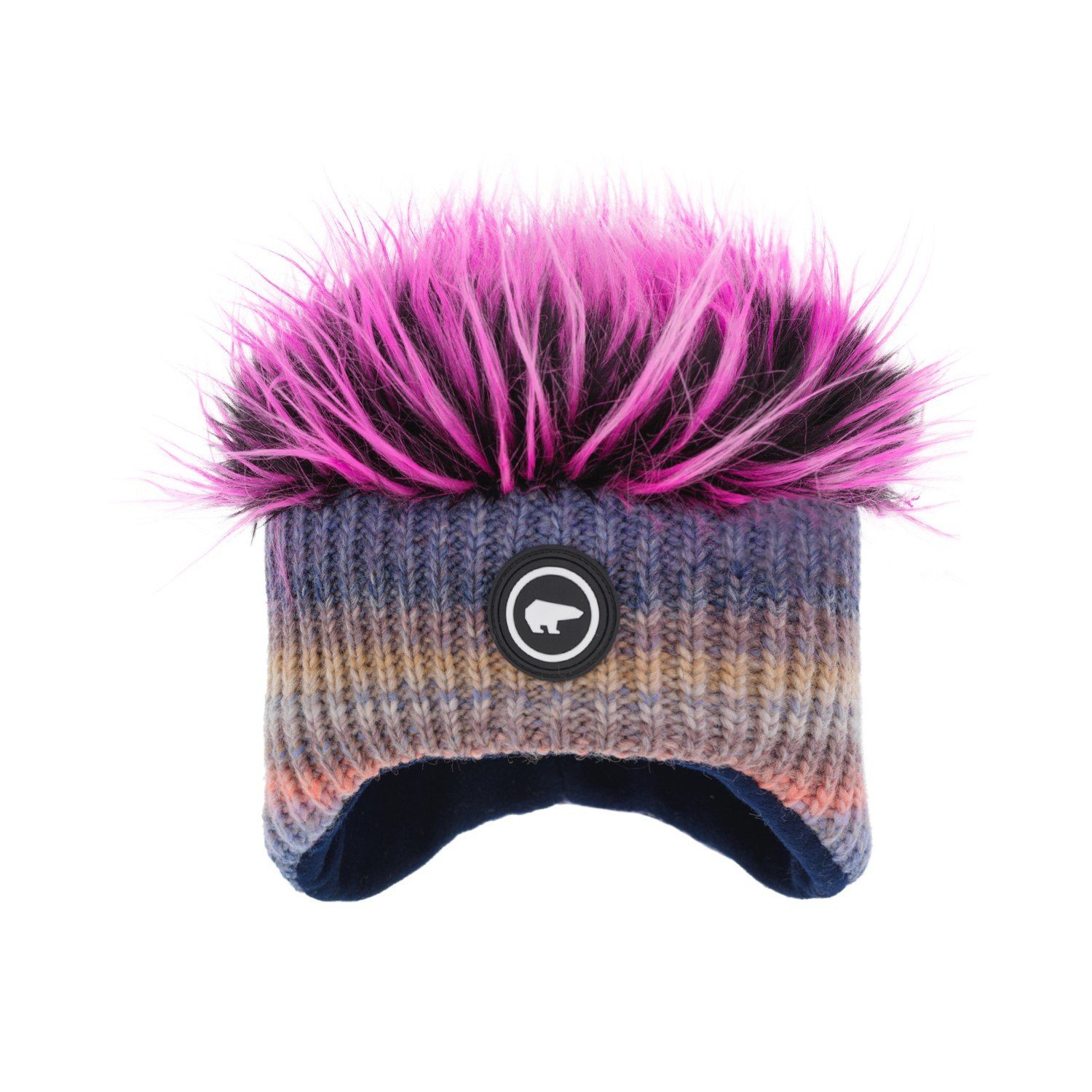 Mütze Damen Keke Cocker Strickmütze und Haaren (Stück) Wintermütze mit Eisbär Herren Pink für