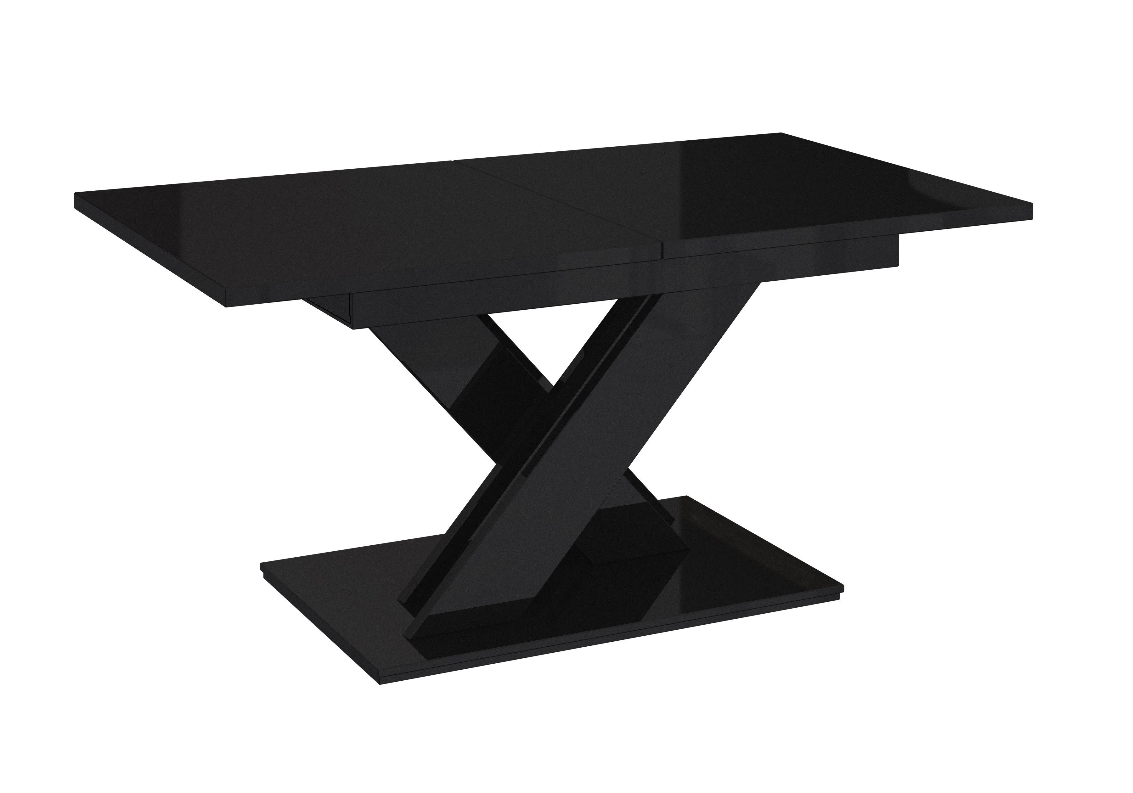 Home Collective Esstisch ausziehbar Tisch Küchentisch Esszimmertisch Ausziehtisch (Esszimmer Küche Wohnzimmer Esstisch erweiterbar), modernes Design mit X-Geste – Bild 2 von 5