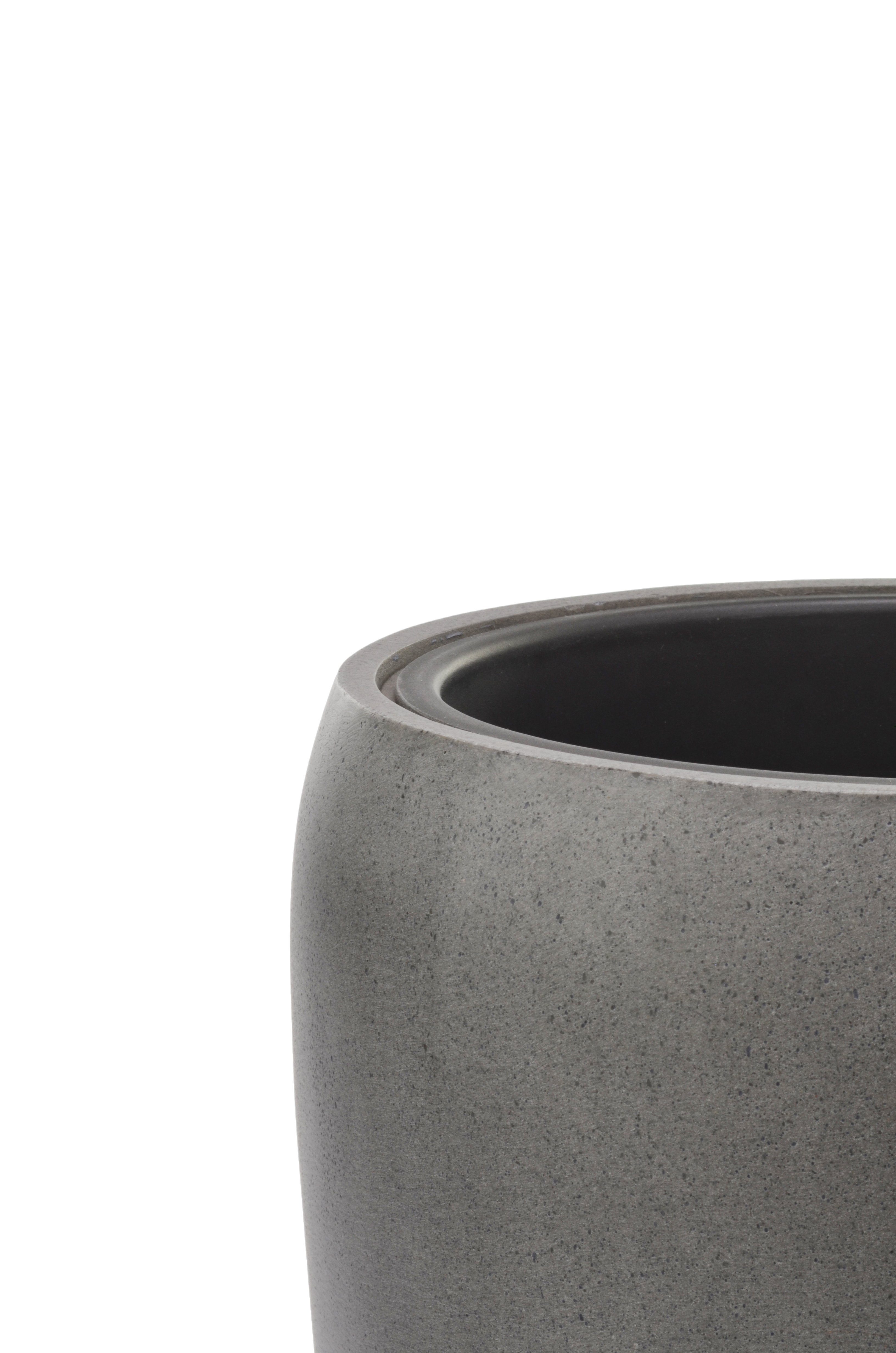 Flingora Bodenvase Gloria, mit Einsatz - Fiberglas - Indoor & Outdoor - Staubgrau - Höhe 68 cm